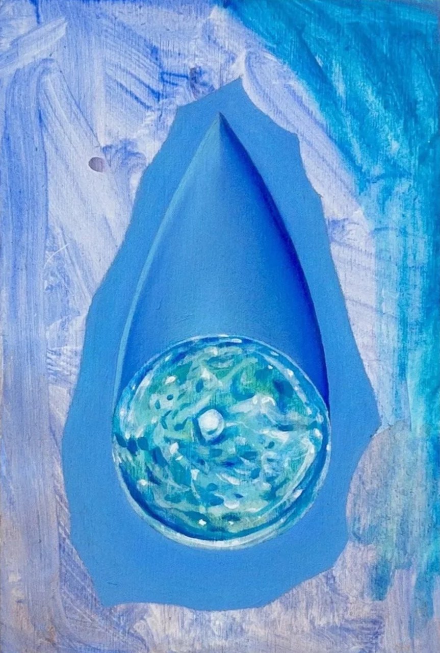 Dew Drop, 6 in. x 4 in., Oil and Acrylic on Canvas