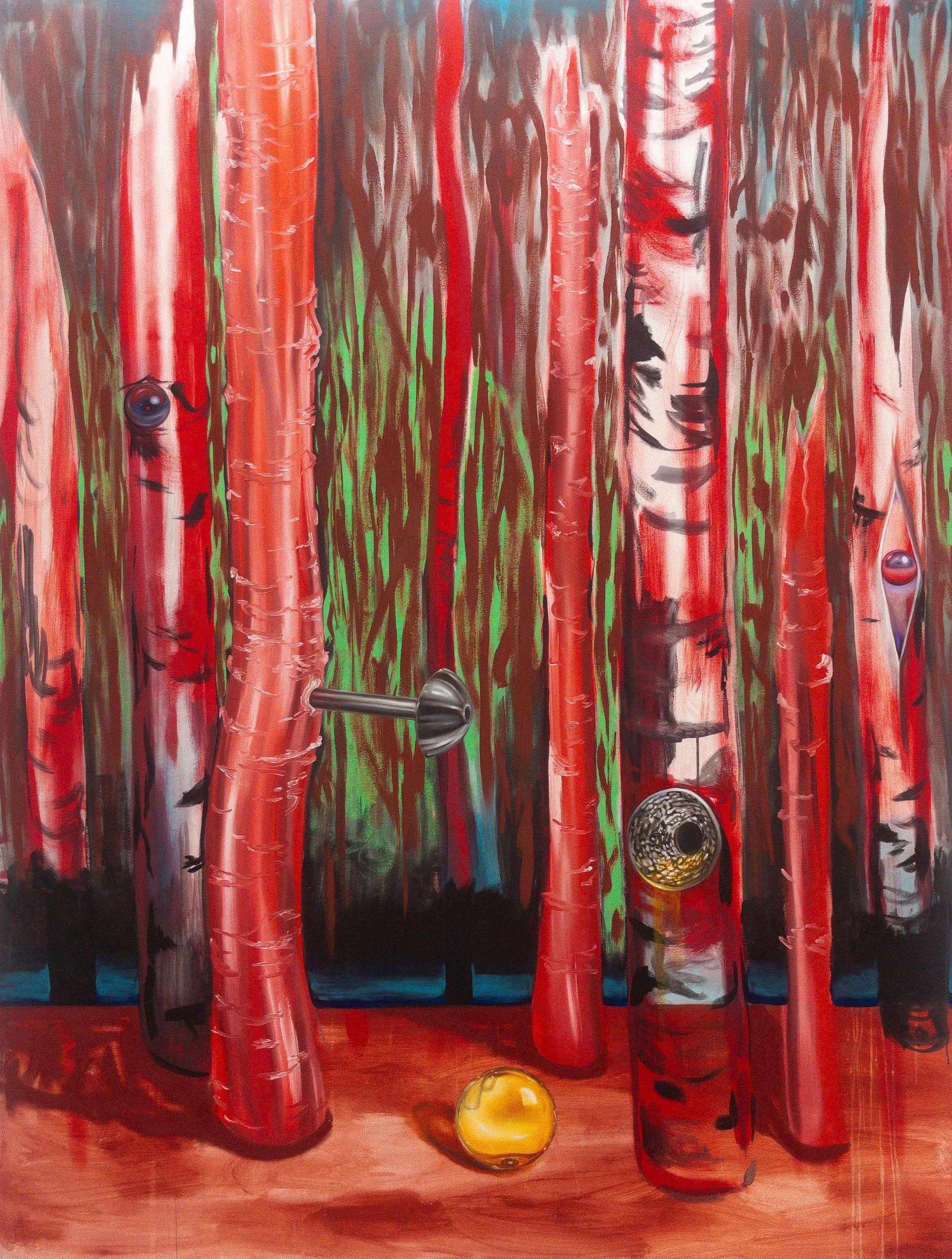 Cruisers in the Clearing, 92 in. x 70 in., Oil on Canvas, 2025