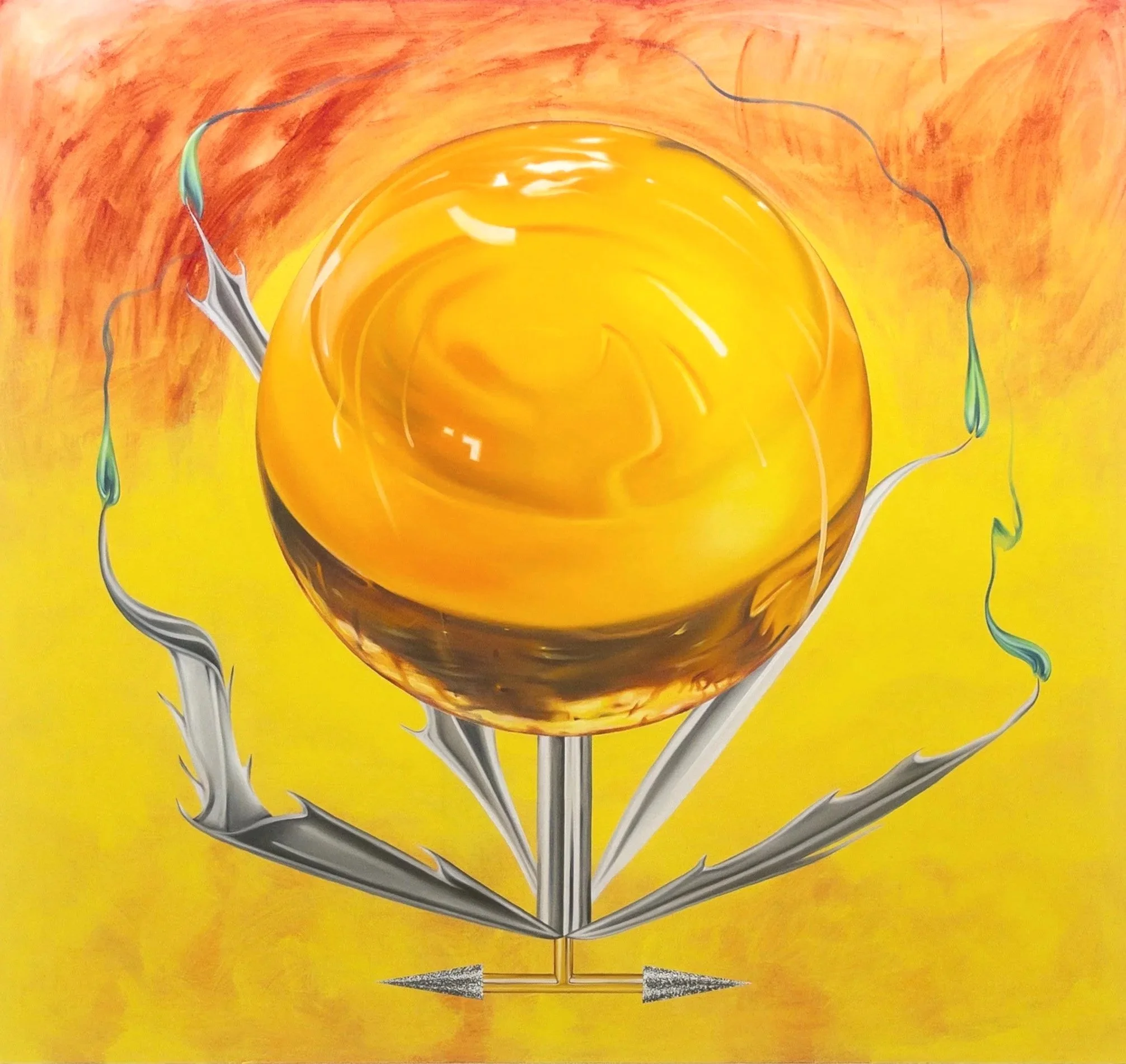 The Solstice Flower They Search for, 60 in. x 64 in., Oil on Canvas