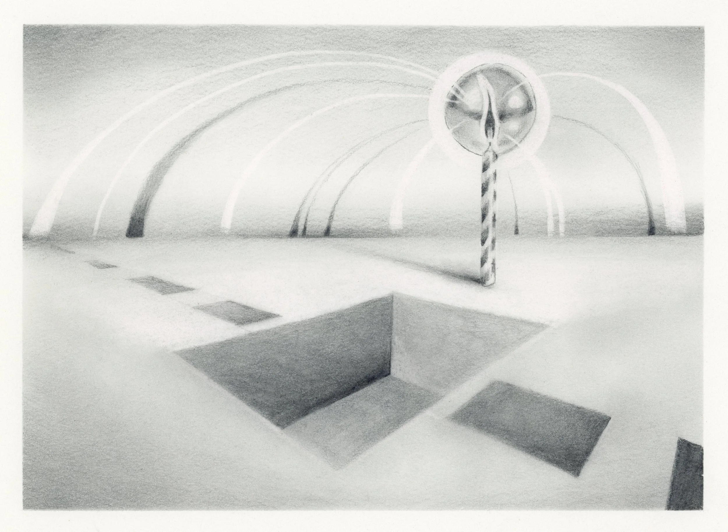 Beacon, 11 in. x 8 1/2 in., Graphite on Paper, 2024