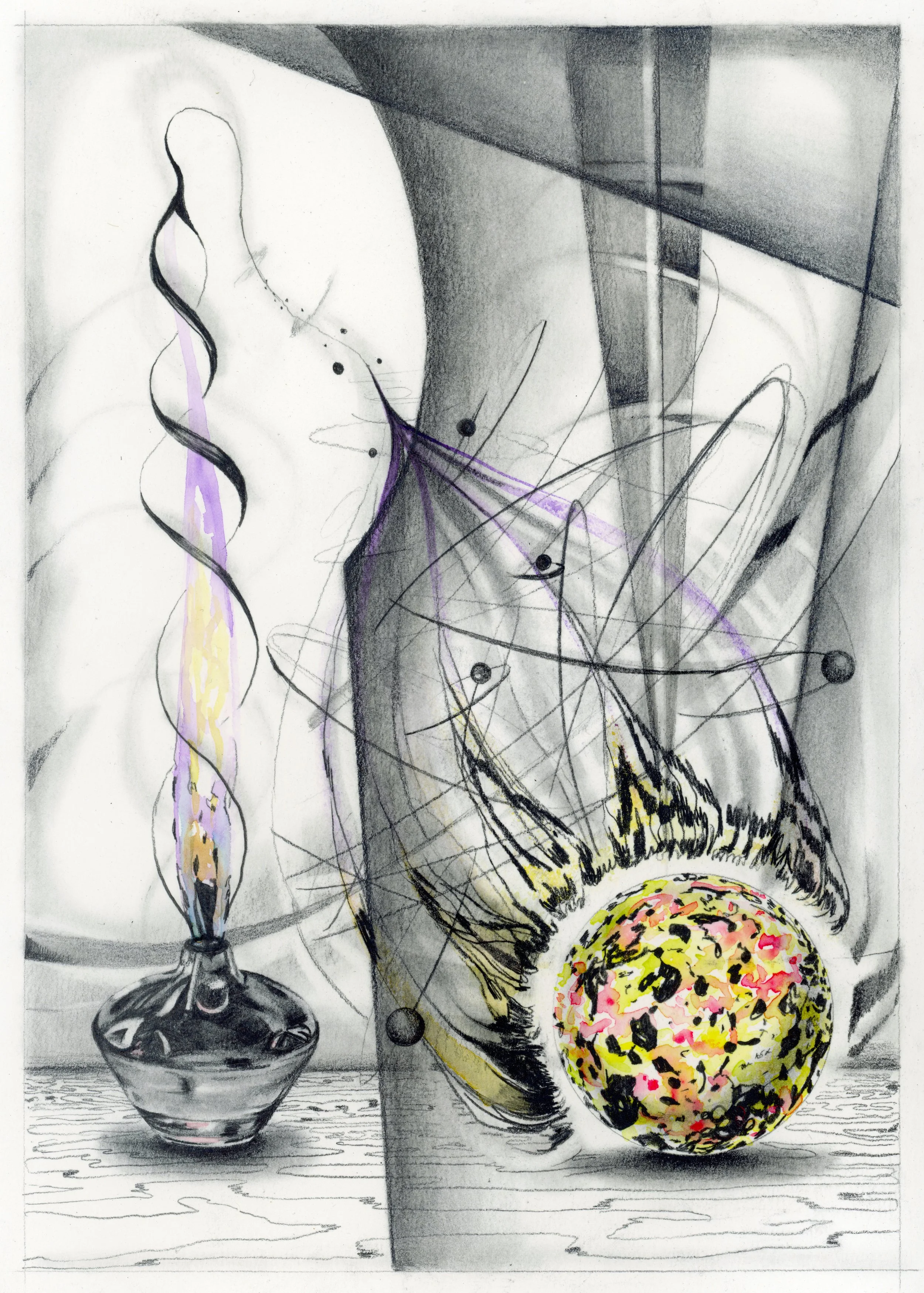 How Light Works, Graphite on Paper, 9 in. x 12 in., 2025