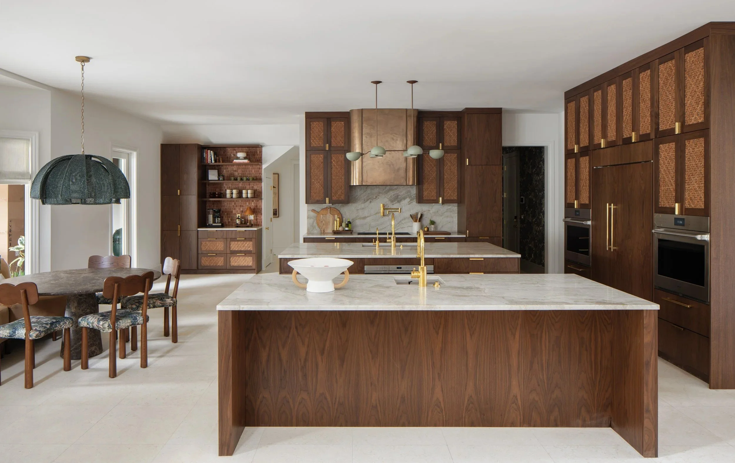 Custom walnut kitchen by BUILT, Tampa