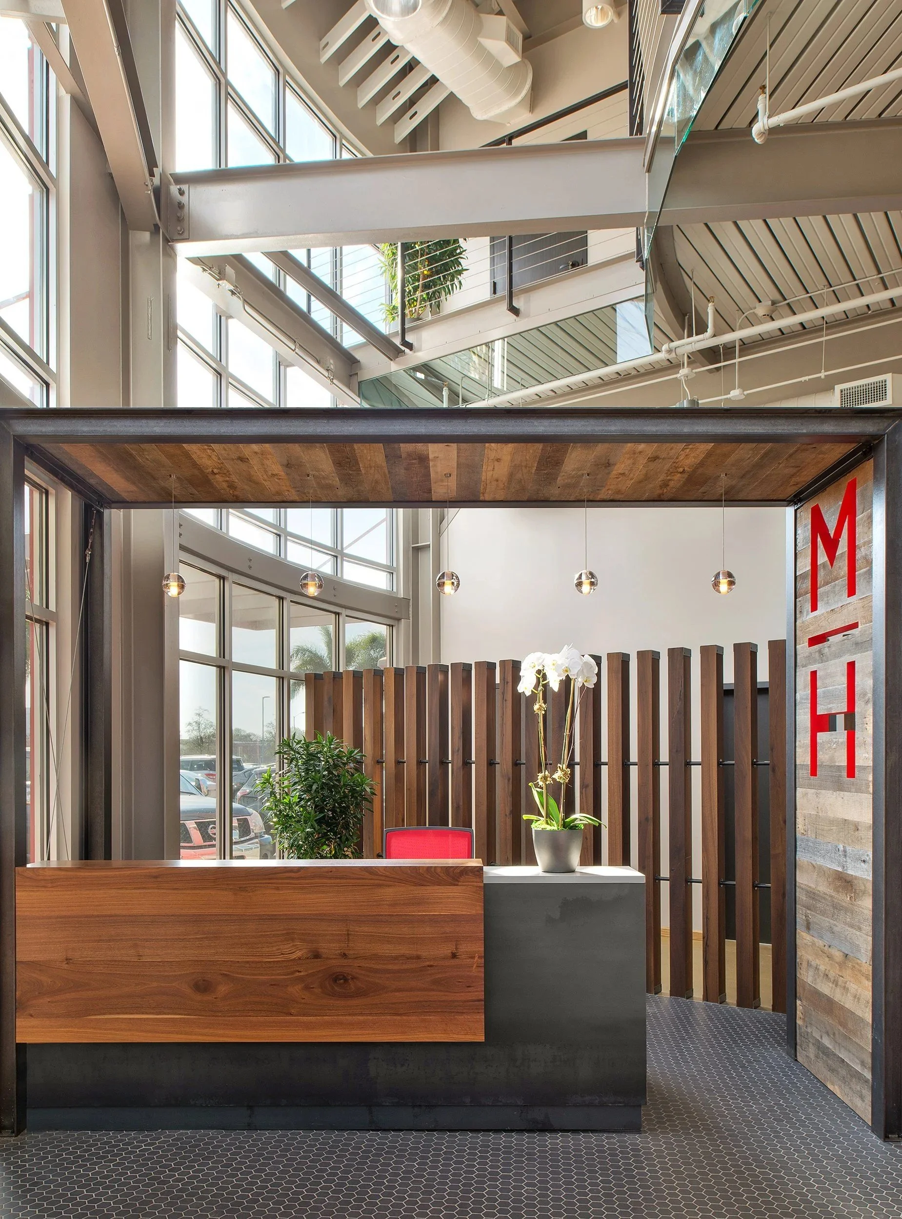Hospitality reception desk millwork by BUILT