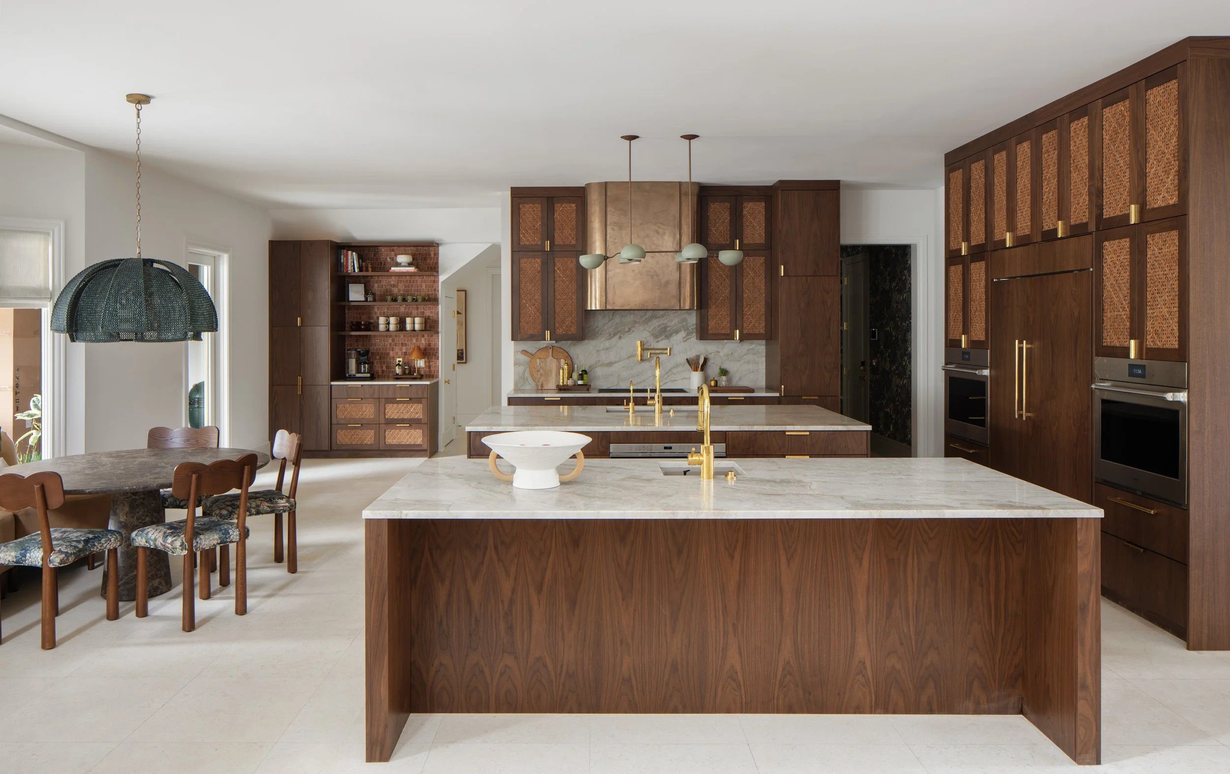 Walnut custom kitchen island by BUILT, Tampa