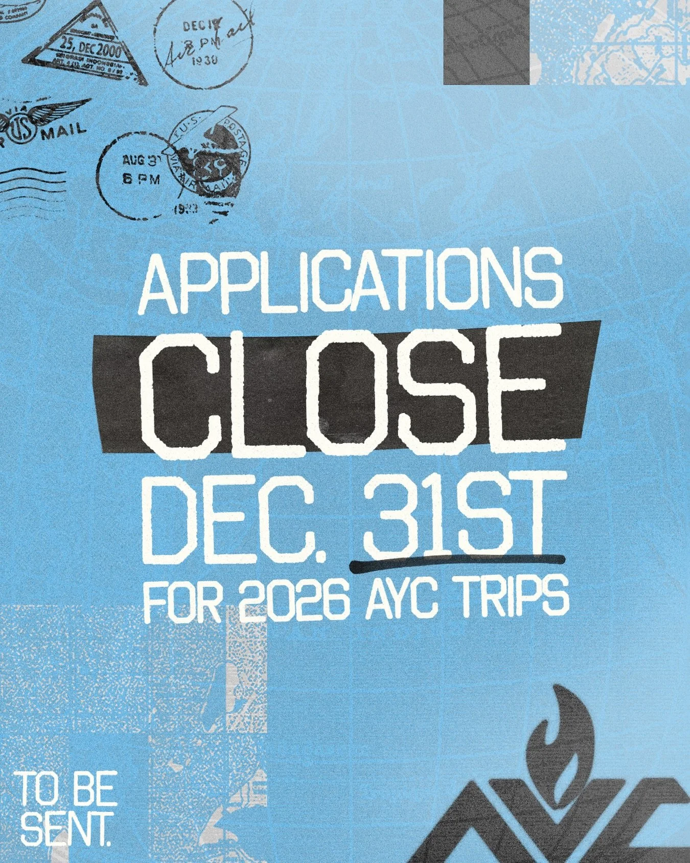 This is your friendly reminder that applications for the 2026 AYC season close on December 31st at midnight! Make sure to apply for your trip before the window closes. 🙌