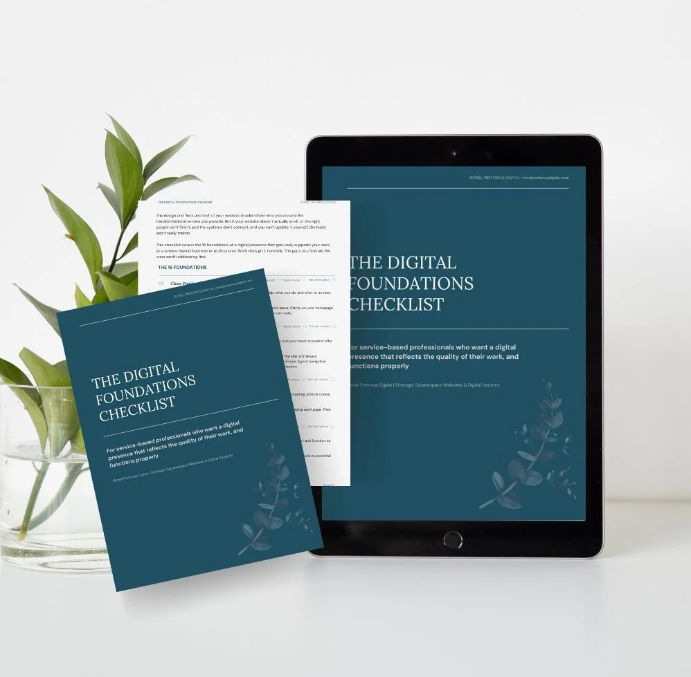 mockup of digital foundations checklist
