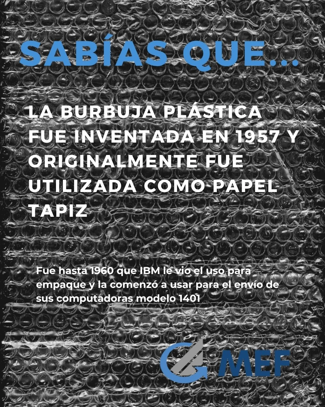 &iquest;Sab&iacute;as que la poliburbuja naci&oacute; por error como papel tapiz? Hoy, protege tus productos &iexcl;Desc&uacute;brelo!
Contacta a nuestro equipo de venta para mayor informaci&oacute;n.
- 8441336355
- 8441106180
- 8441824498