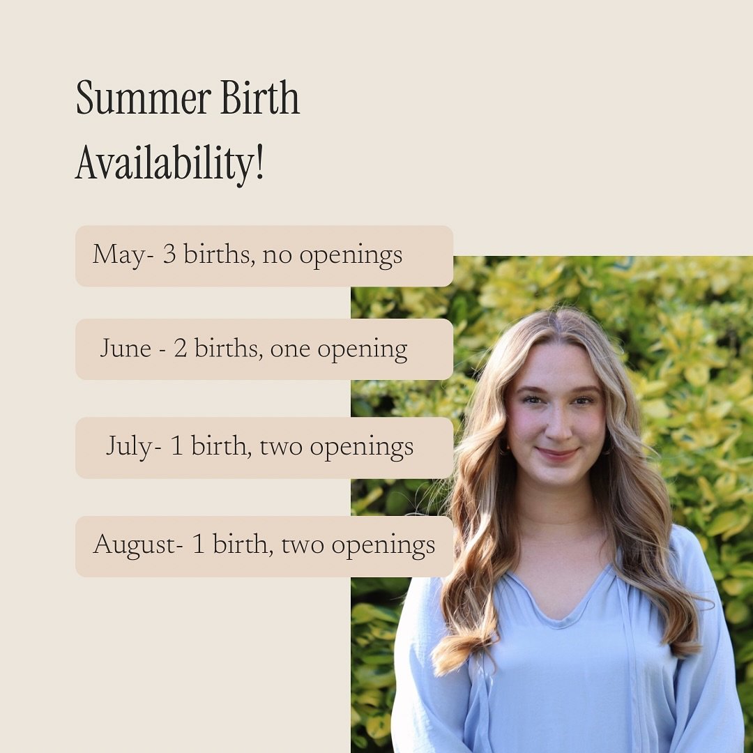 Wanted to share my availability for the end of this Spring and into Summer! This May filled up quicker than expected! How beautiful is that. I am excited to be supporting expectant mommies already and am ready to bring in more clients! If you or anyo