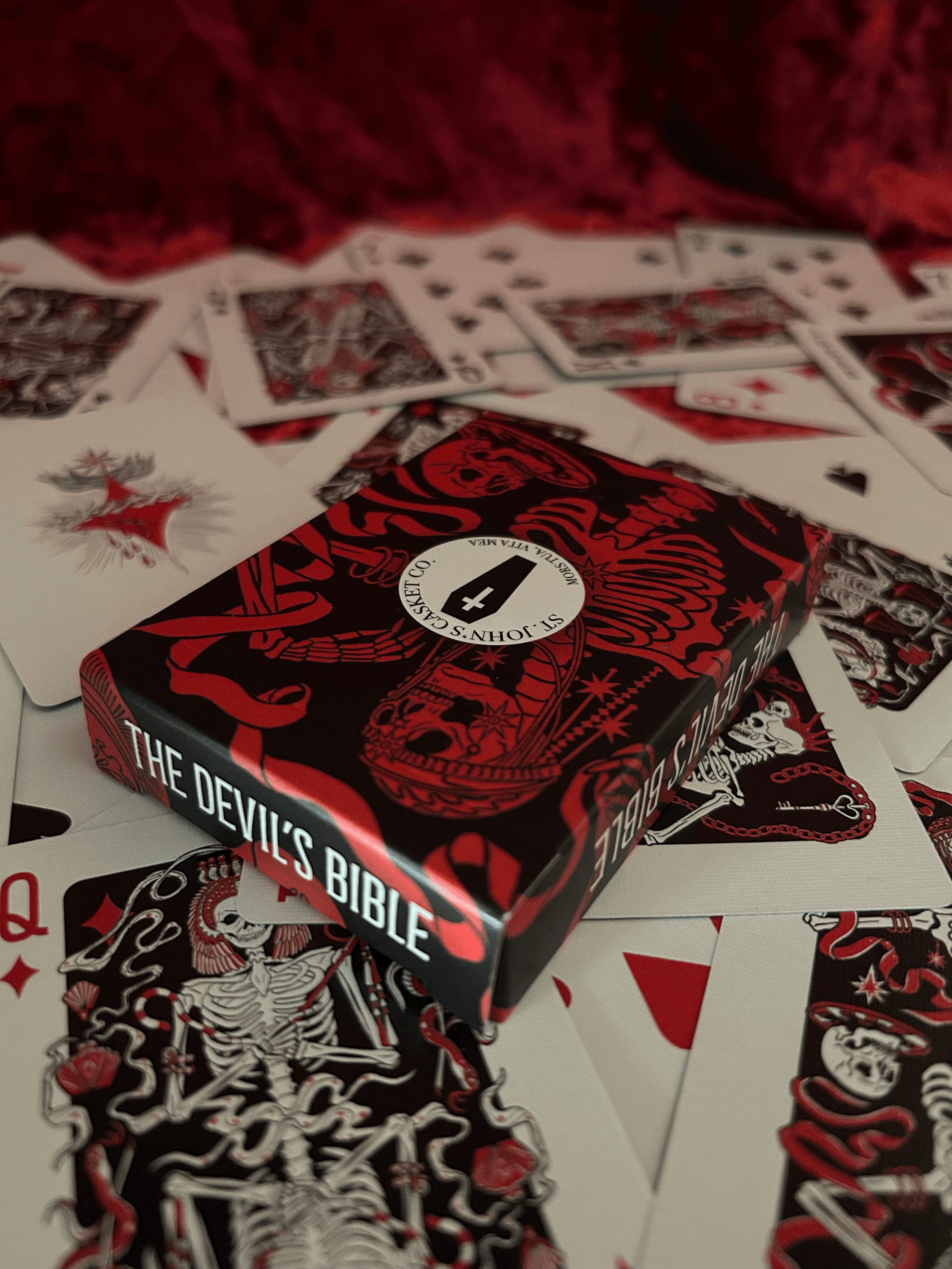 The Devil's Bible custom playing cards