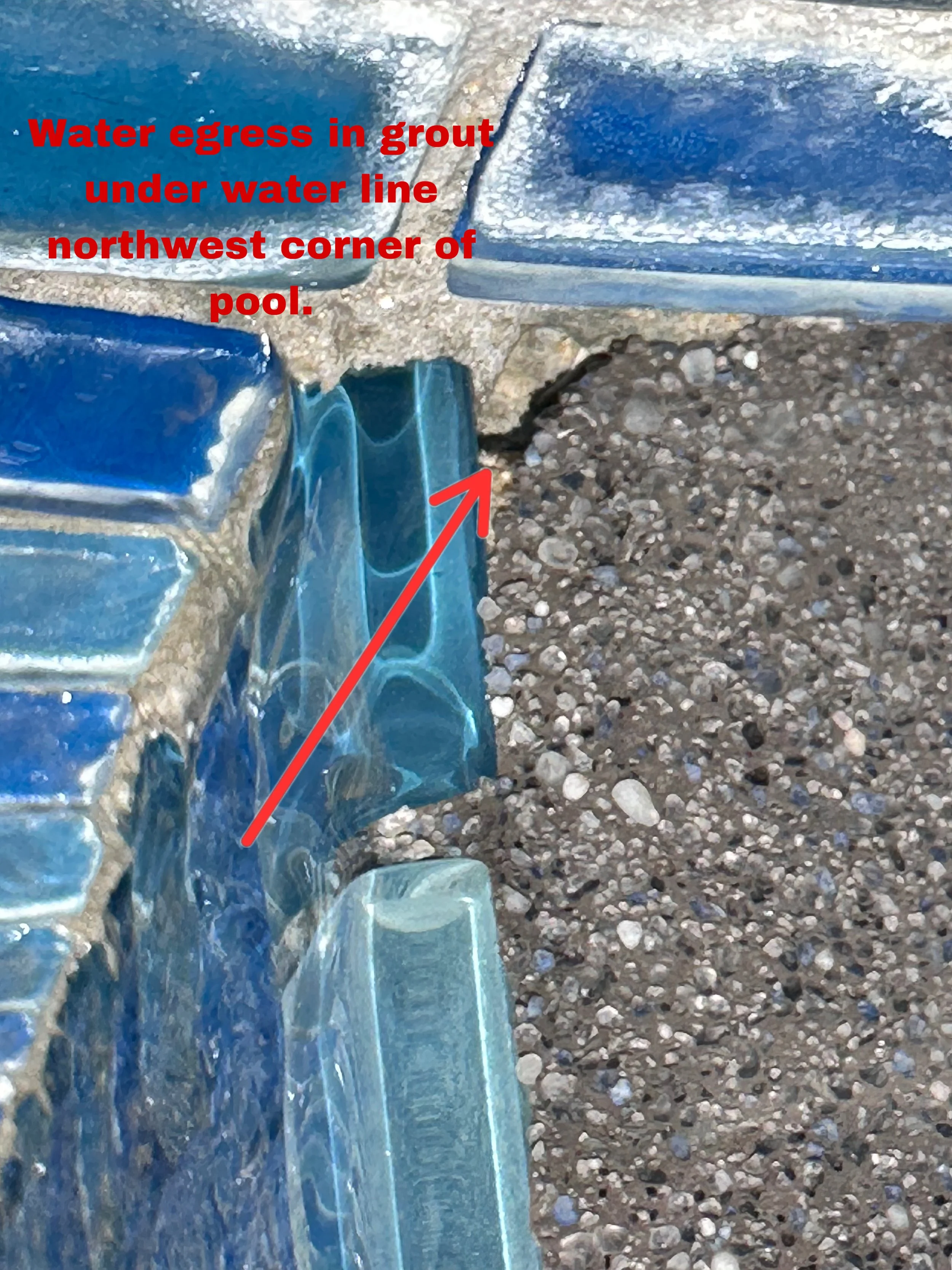 Plaster degredation resulting in water egress. 