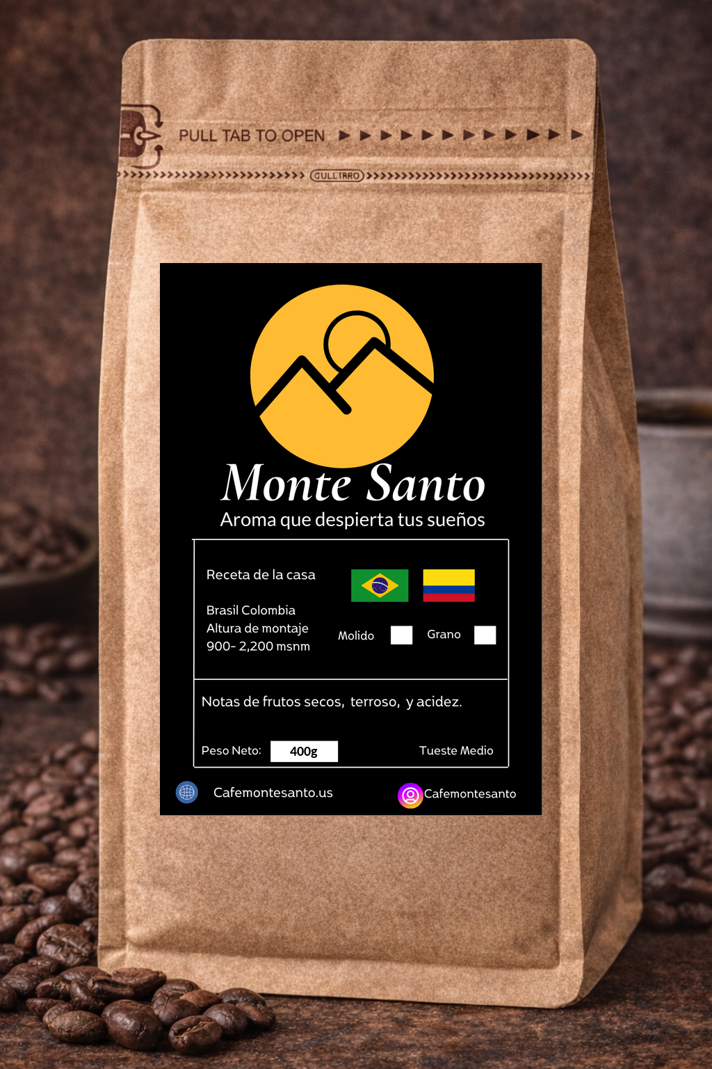 Cafe MonteSanto Blend specialty coffee 400g bolsa - Cafe MonteSanto
