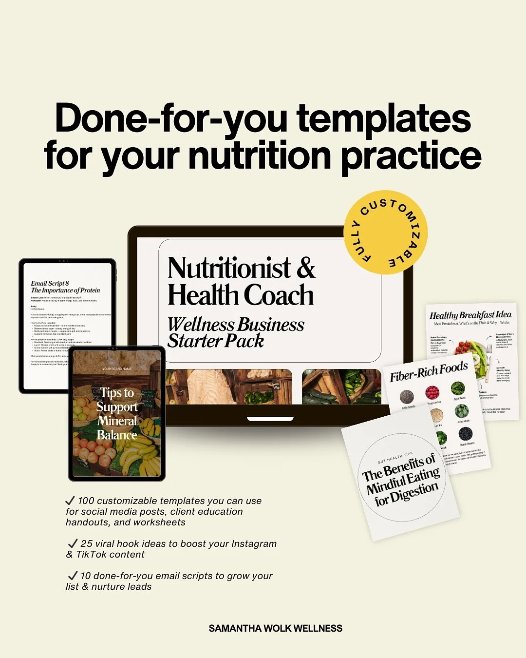 I know how overwhelming it can feel to run a wellness practice.

Not only do you have to think about what to post every week&hellip;you also spend hours designing content that&rsquo;s eye-catching and aesthetic enough to stop them from scrolling, whi