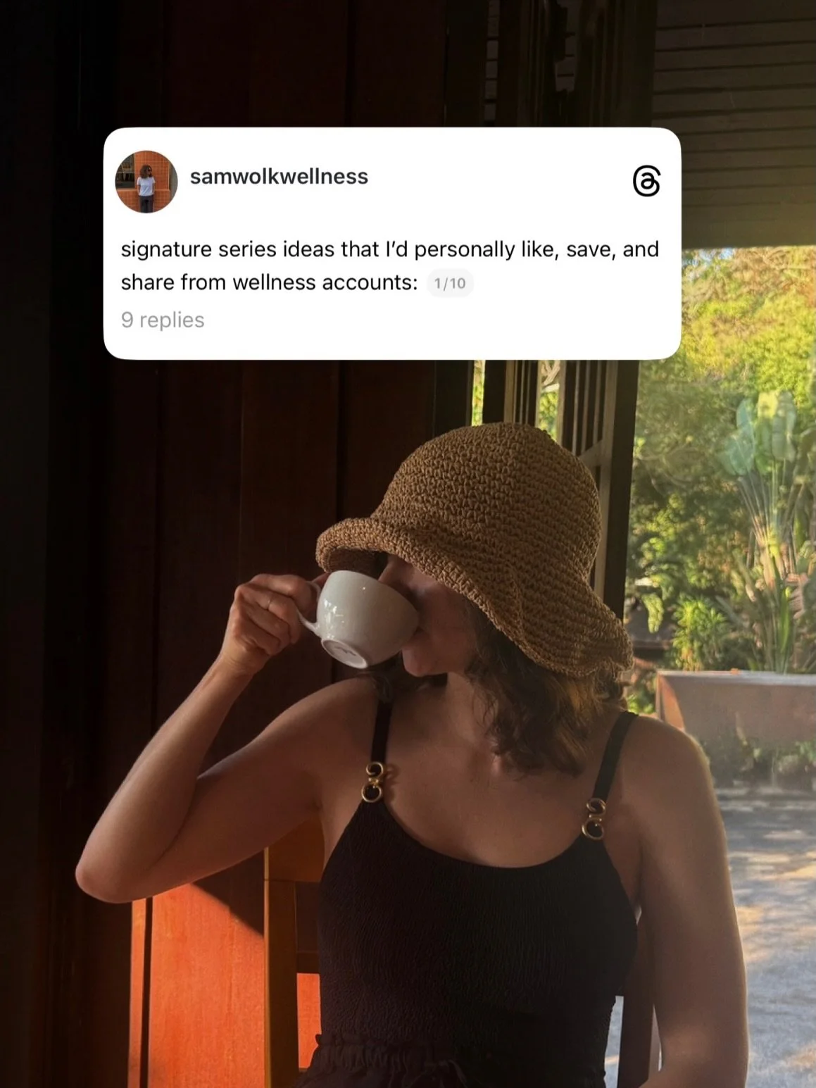 a signature series gives people something familiar to recognize, come back for, and associate with you as a wellness professional. It could be a weekly education series, a client testimonial series, a specific hook, or a visual style that reflects yo