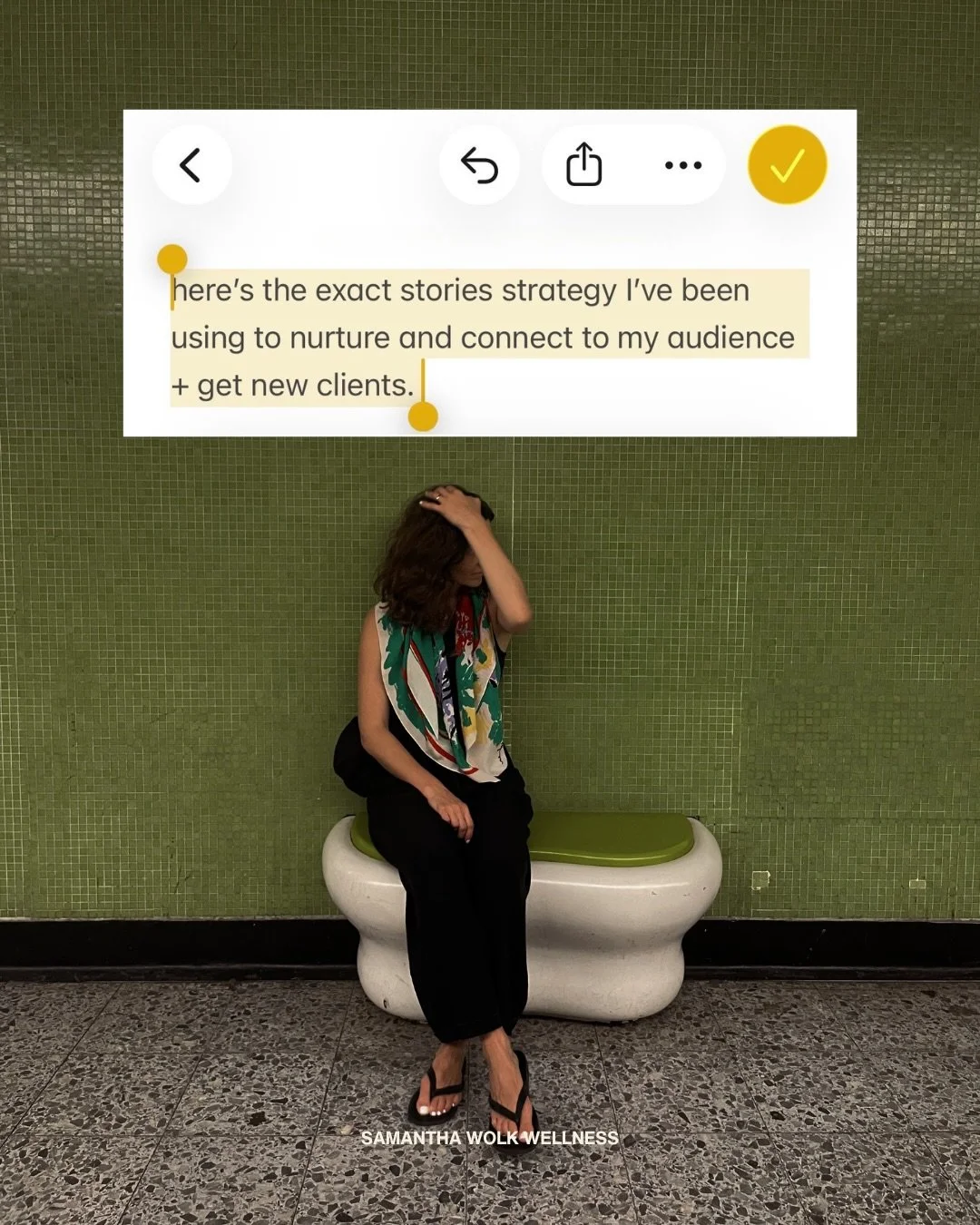 people are often so focused on what they need to post on their feed that they completely overlook how important stories are.

this is where you show up as you are, as your actual self, and give people a chance to get to know you and connect with you.