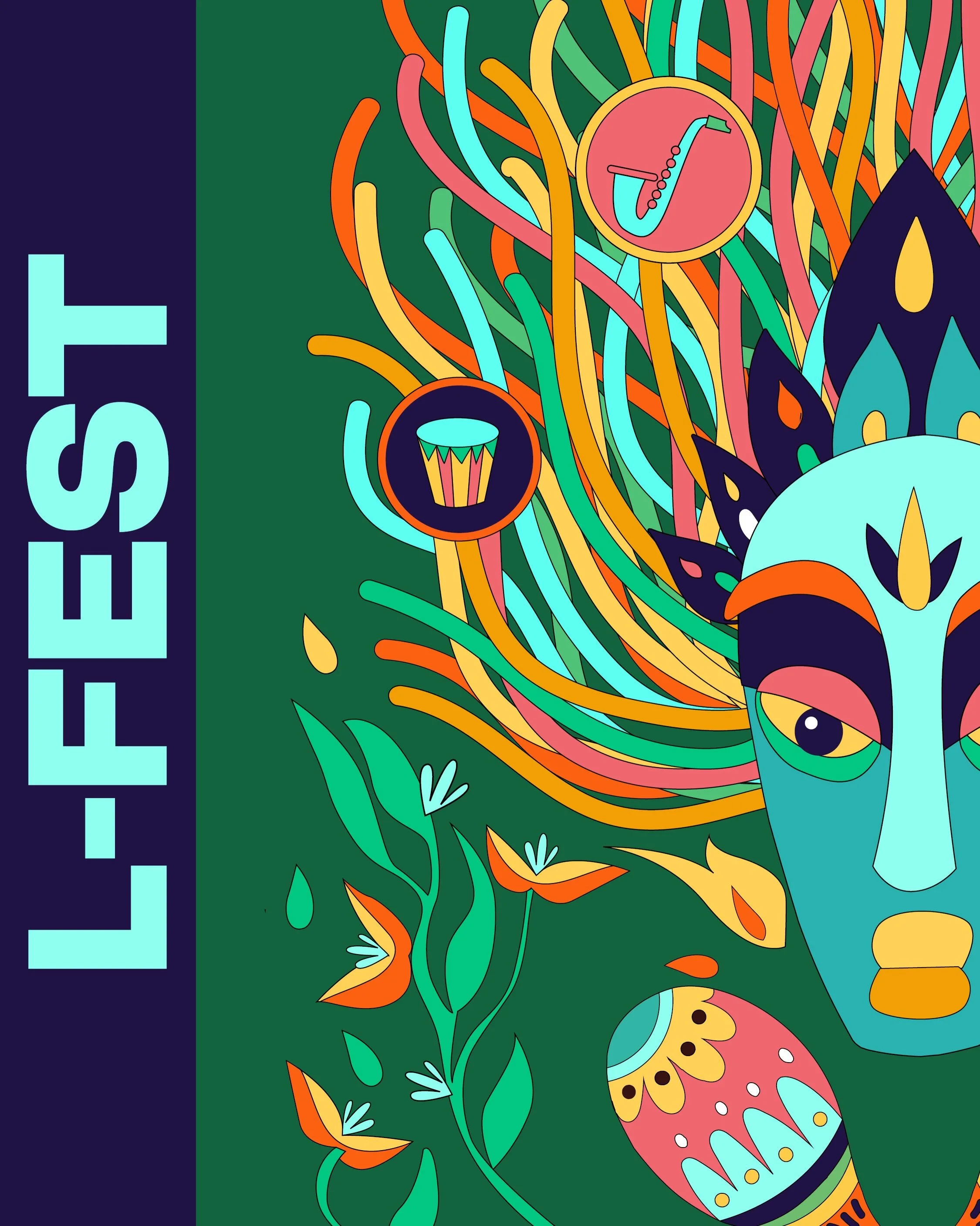 L-FEST2026 merci @l.acoustics.official quelle chance de pouvoir illustrer cette soir&eacute;e avec cette ann&eacute;e,le Br&eacute;sil &agrave; l&rsquo;honneur ! Et Bob, toujours au rdv !

#graphicdesign #lacoustics #festival #illustration