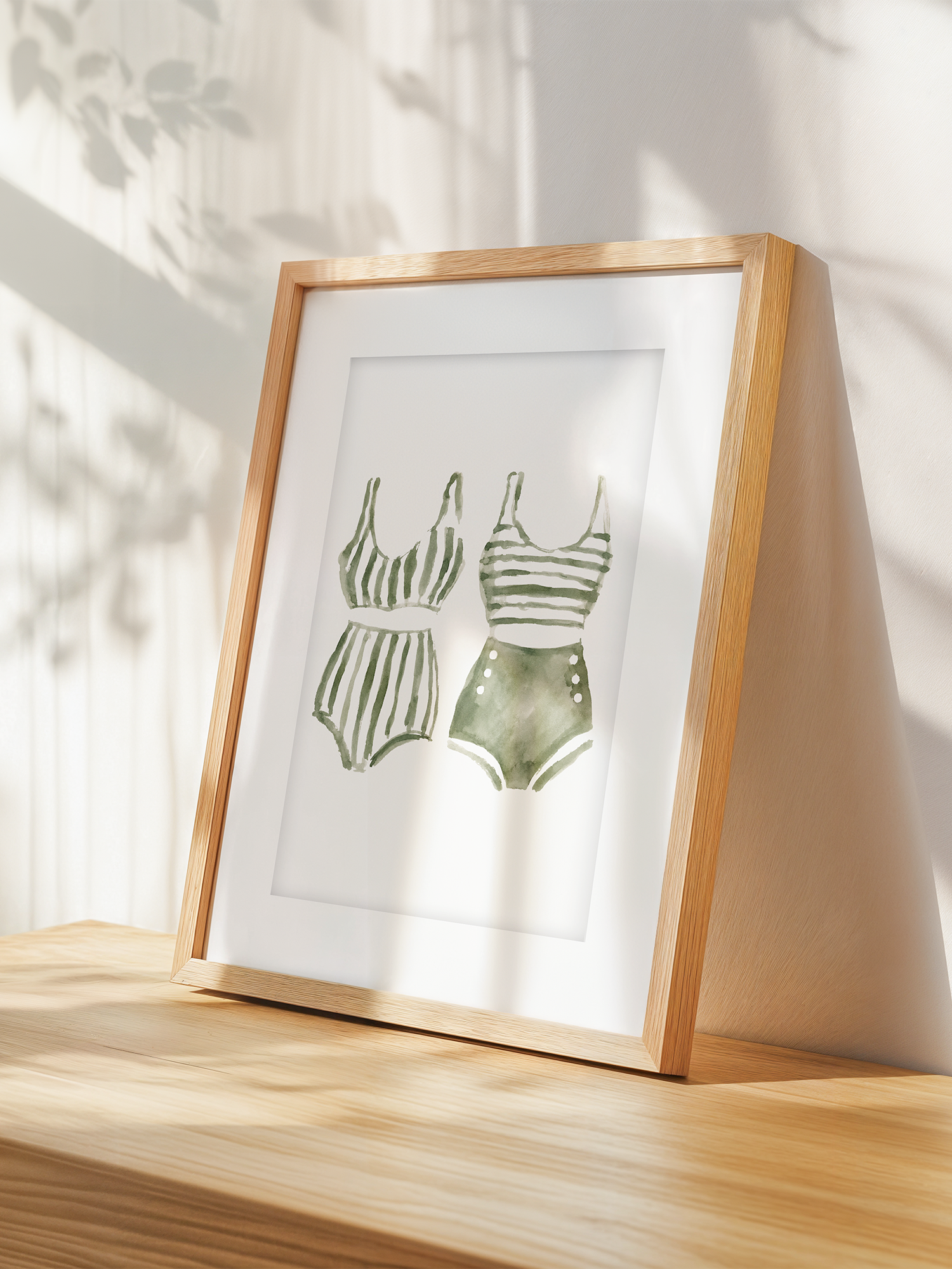 Vintage Bathing Suit - Sage green