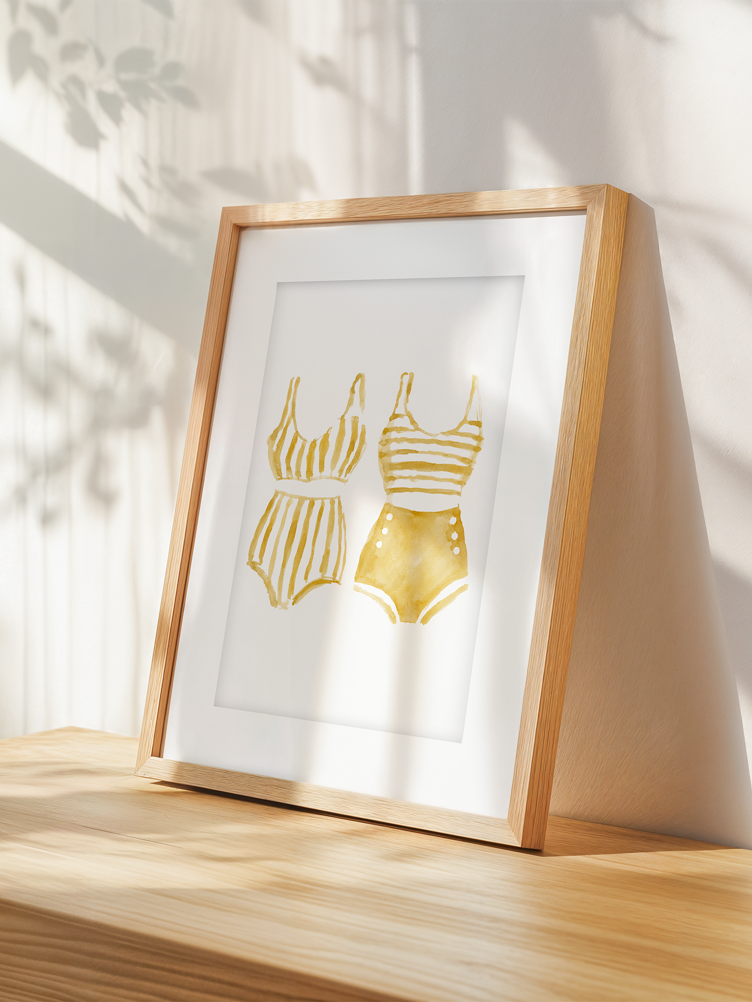 Vintage Bathing Suit - Yellow