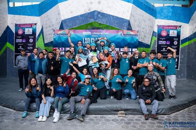 Celebrating the Open Lead Climbing Competition at Kathmandu Sport Climbing Center, 2024