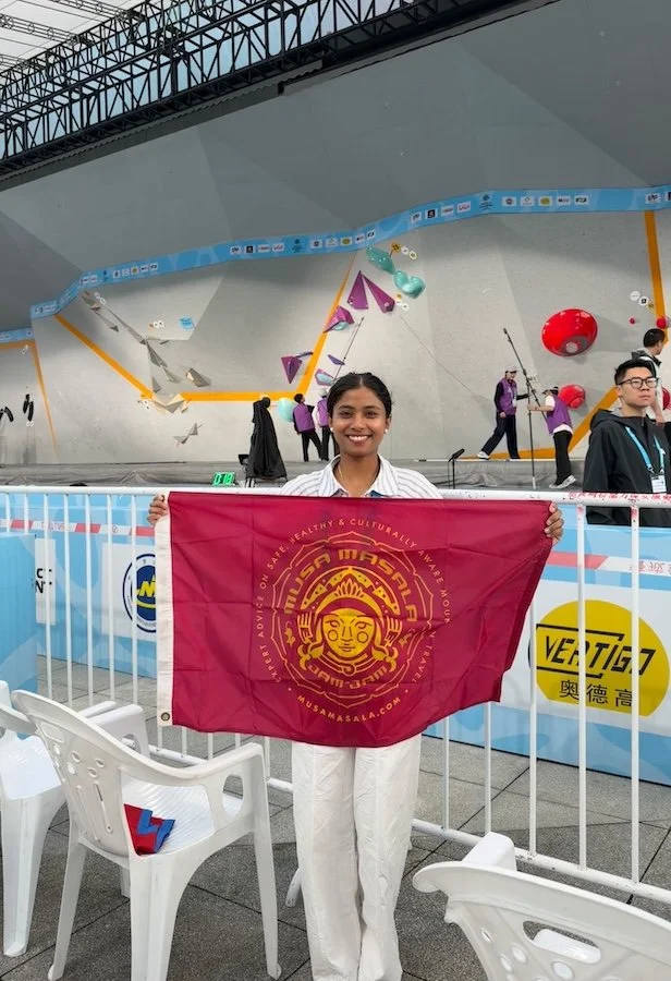 Nepal’s National Climbing Champion Competes in China