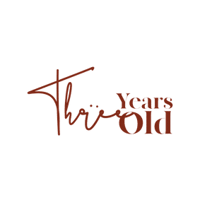 Design with the words 'Thirty Years Old' in a stylized font.