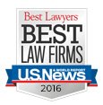 Best Law Firms 2016 U.S. News award badge