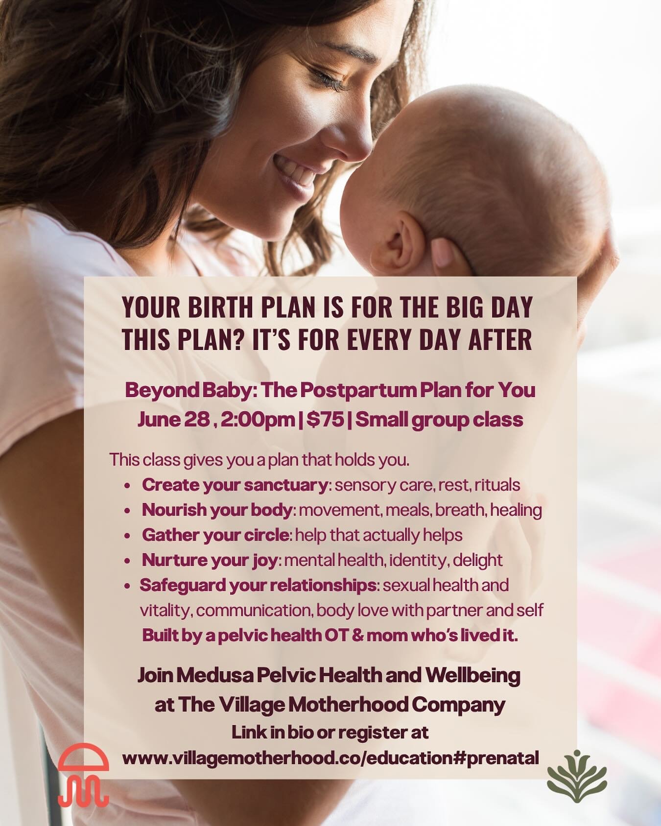You&rsquo;ve got the onesies. The diapers. The birth plan.

But what about a plan for you?

The postpartum season is full of beauty, but also identity shifts, body changes, foggy brains, cracked nipples, overstimulation, and very few people asking ho