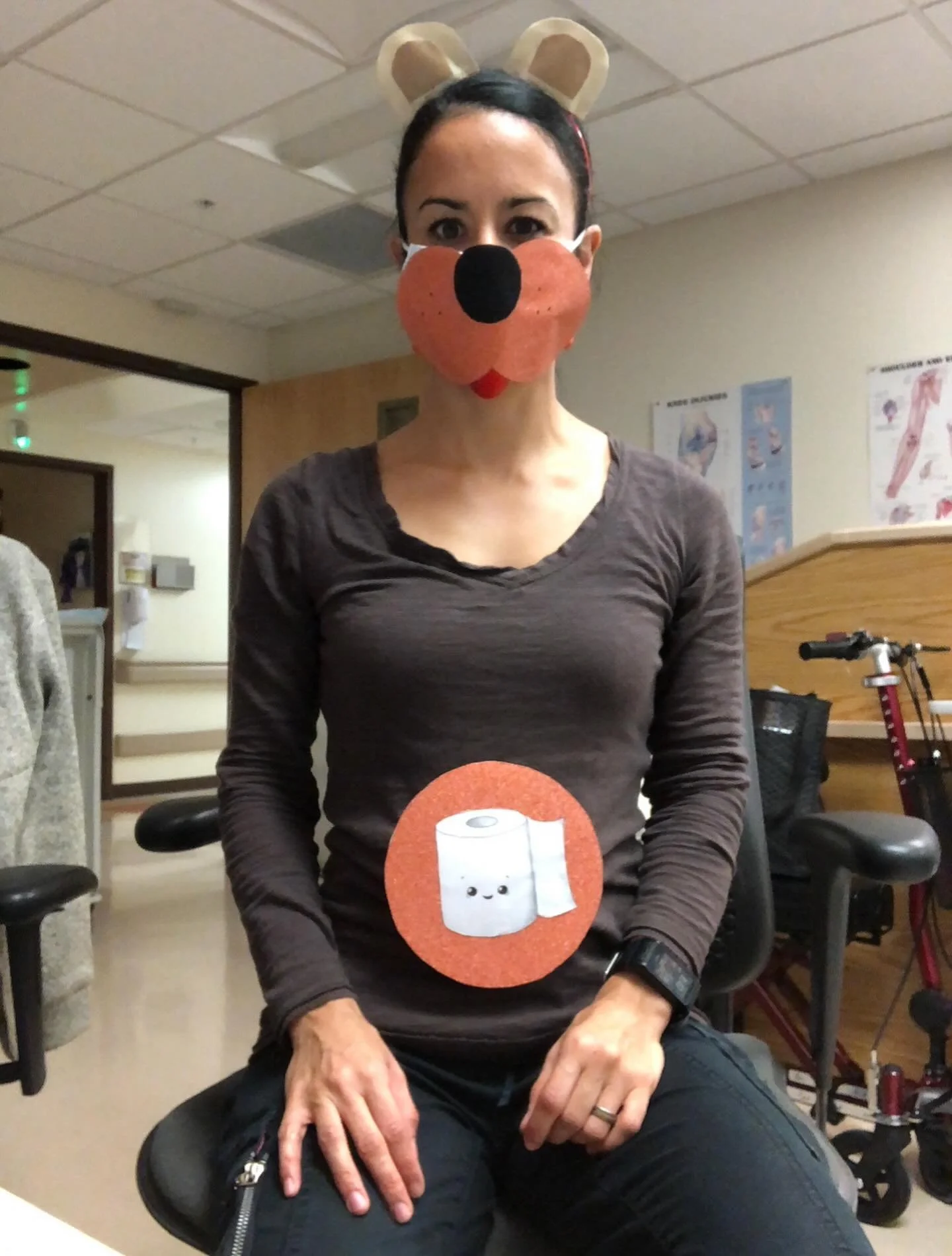 That Halloween the UNMH rehab department dressed as Care Bears. I went as the Peri-care Bear because&hellip;OT 😂😂. I was also SUPER proud of my wordplay.

All that day patients asked if I was the toilet bear or poop bear, and I was like&hellip;Ok y