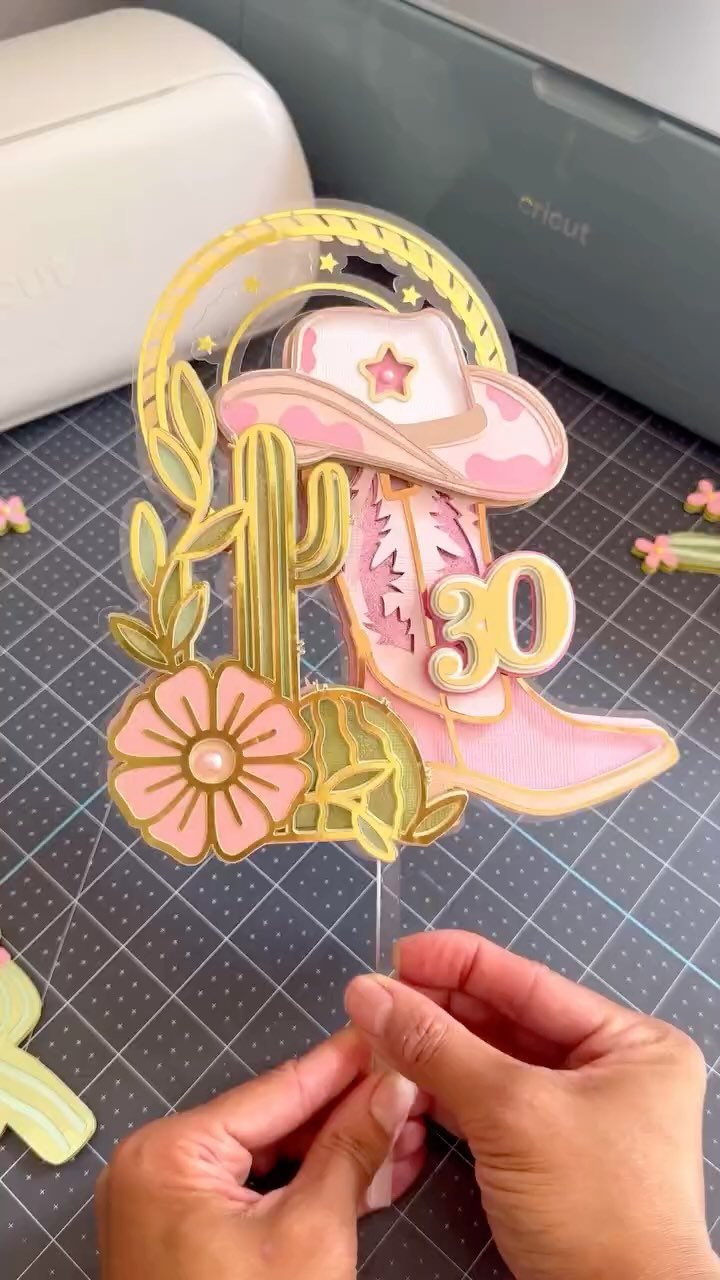 AD l Western Theme Cake Topper π€ π
The brief was pastel western, with a cowgirl boot. How did I do? βΊοΈ
You can find this design to try on my Cricut Design Space Profile π«Άπ½
#sweetevedesigns #cricutmade #cricutuk #caketopper #cricutcaketopper #we
