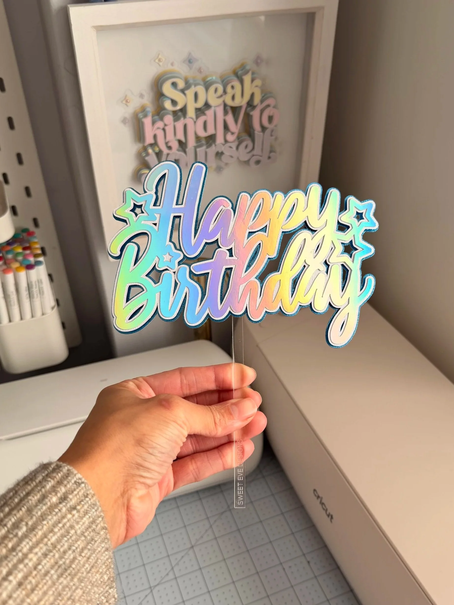 Simple Birthday Cake Topper Live Tutorial