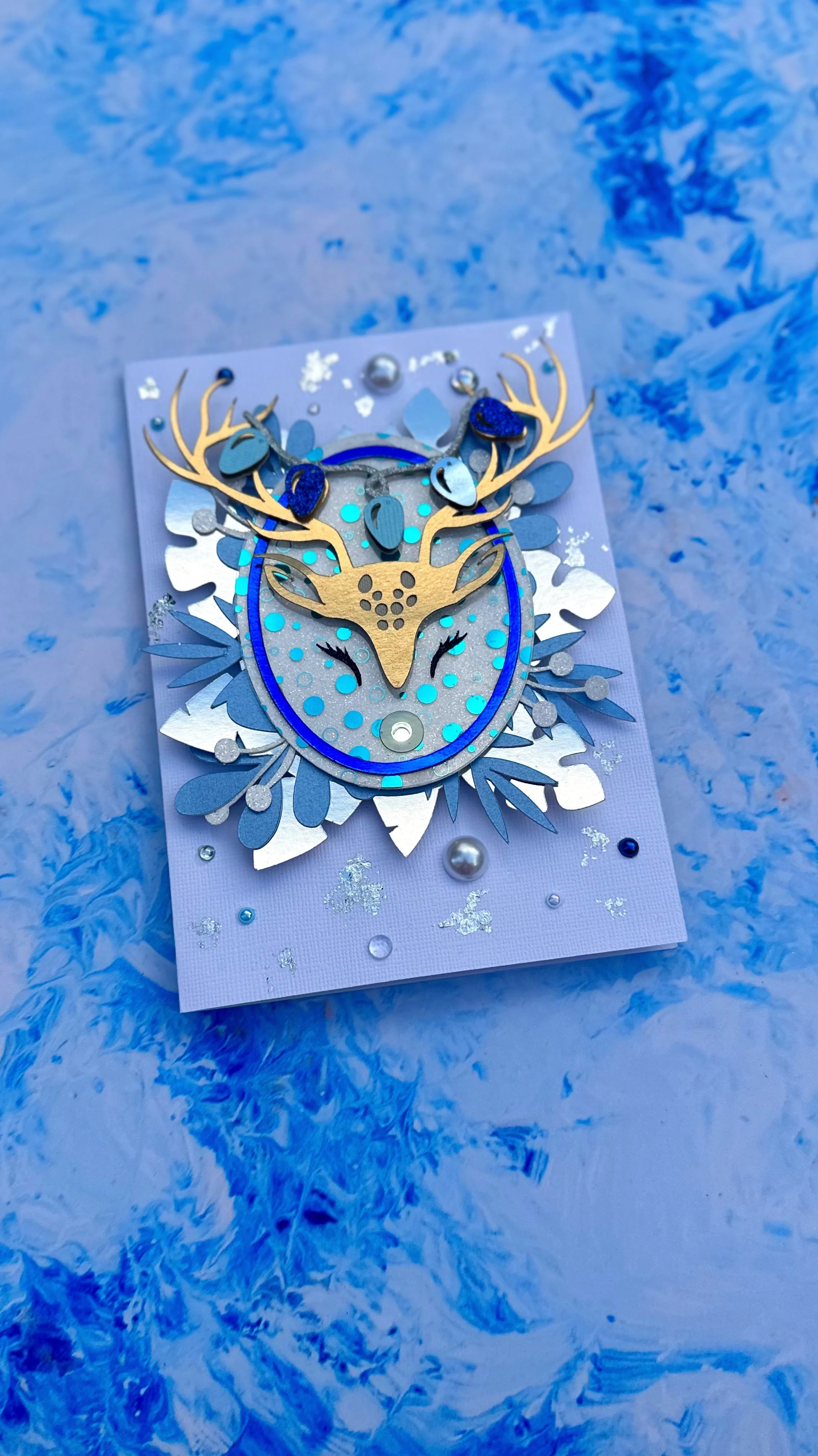 light up reindeer card