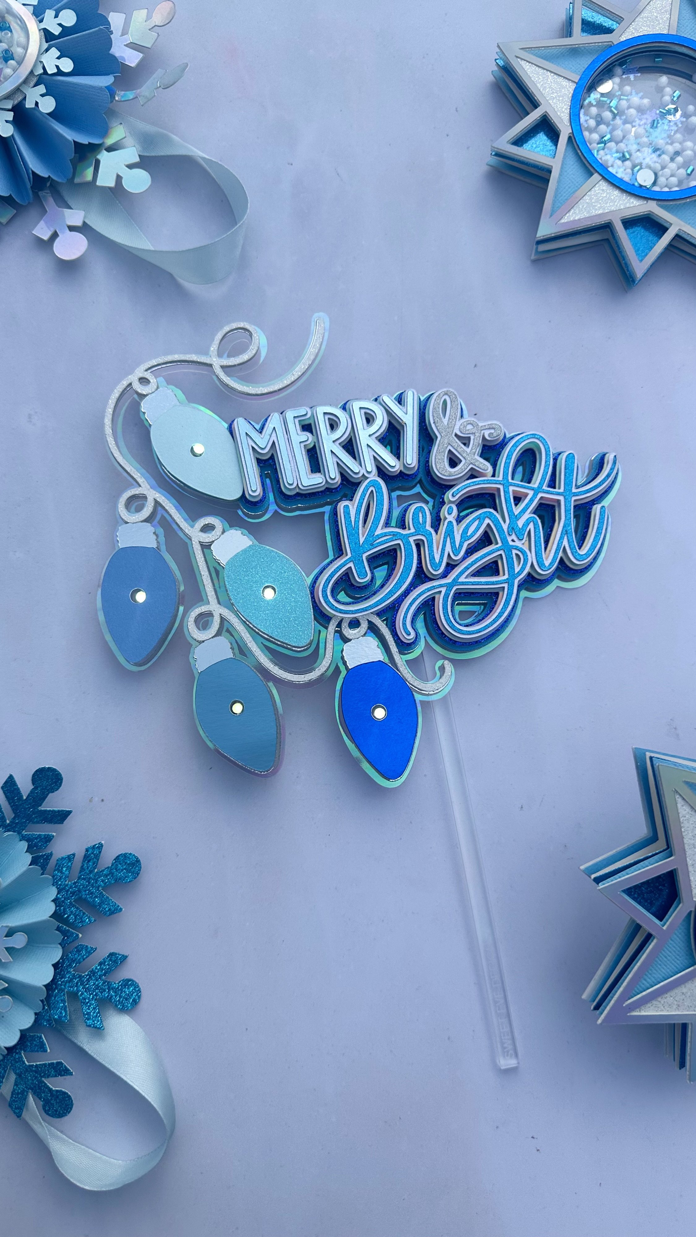 Youtube live tutorial light up christmas cake topper