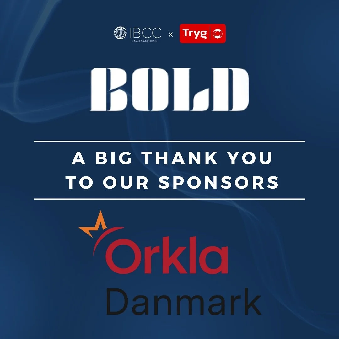 We&rsquo;d like to take a moment to thank our amazing sponsors &mdash; Orkla Denmark and BOLD drinks &mdash; for backing tomorrow&rsquo;s TRYG Workshop!🙌🏼 

We&rsquo;re super excited to welcome everyone tomorrow at 17:30 in SPs.10 KPMG!🚀