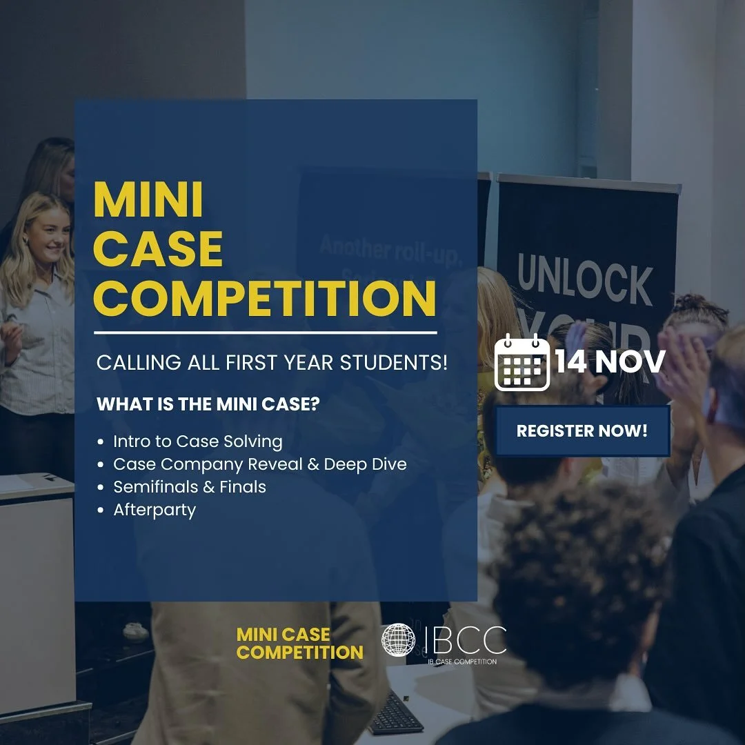📢 Calling All First-Years! 
The IBCC Mini Case Competition is just around the corner and we&rsquo;re excited to have you join, whether you&rsquo;re a case-cracking pro or tackling your very first case! This event is all about learning, building new 