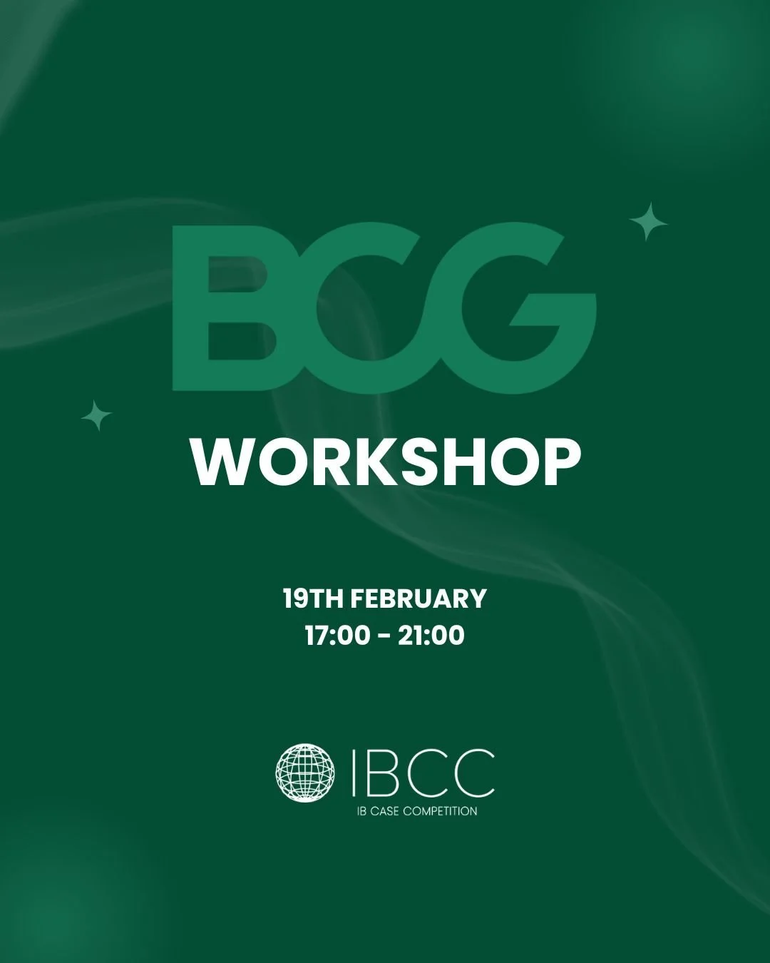 🔍 Want to solve cases like a consultant? Join IBCC x BCG workshop for an exclusive Case Competition Workshop! Learn, network, and develop key skills. 

🌟 It is the perfect preparation for the big IB Case Competition on 17th to 19th of June!

Apply 