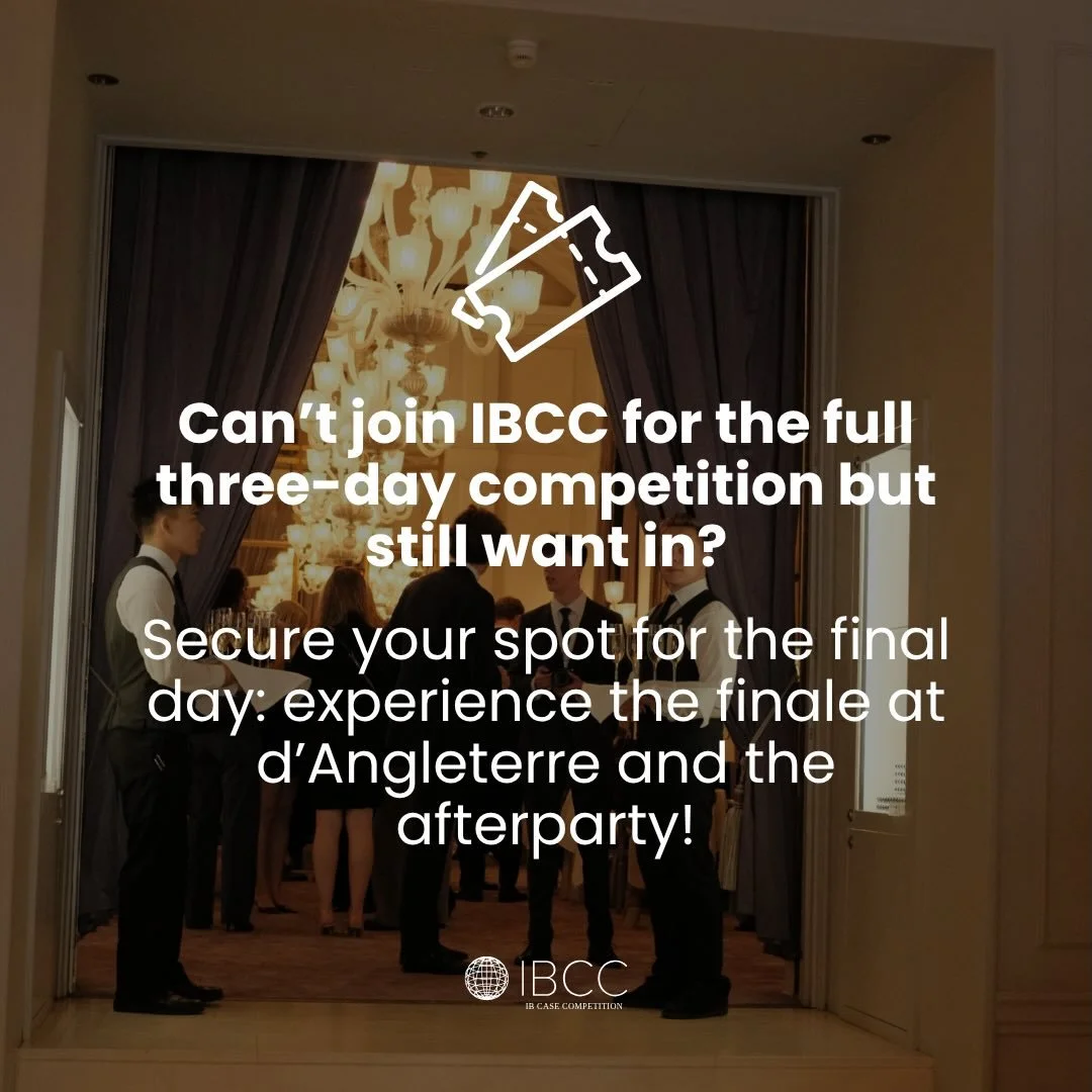 Can&rsquo;t join the full competition? Be part of the final day or bring your friends from outside IB to watch you take the stage 🏆

Registrations for IBCC 2026 are still open! 

We can&rsquo;t wait to see you there - link in bio.