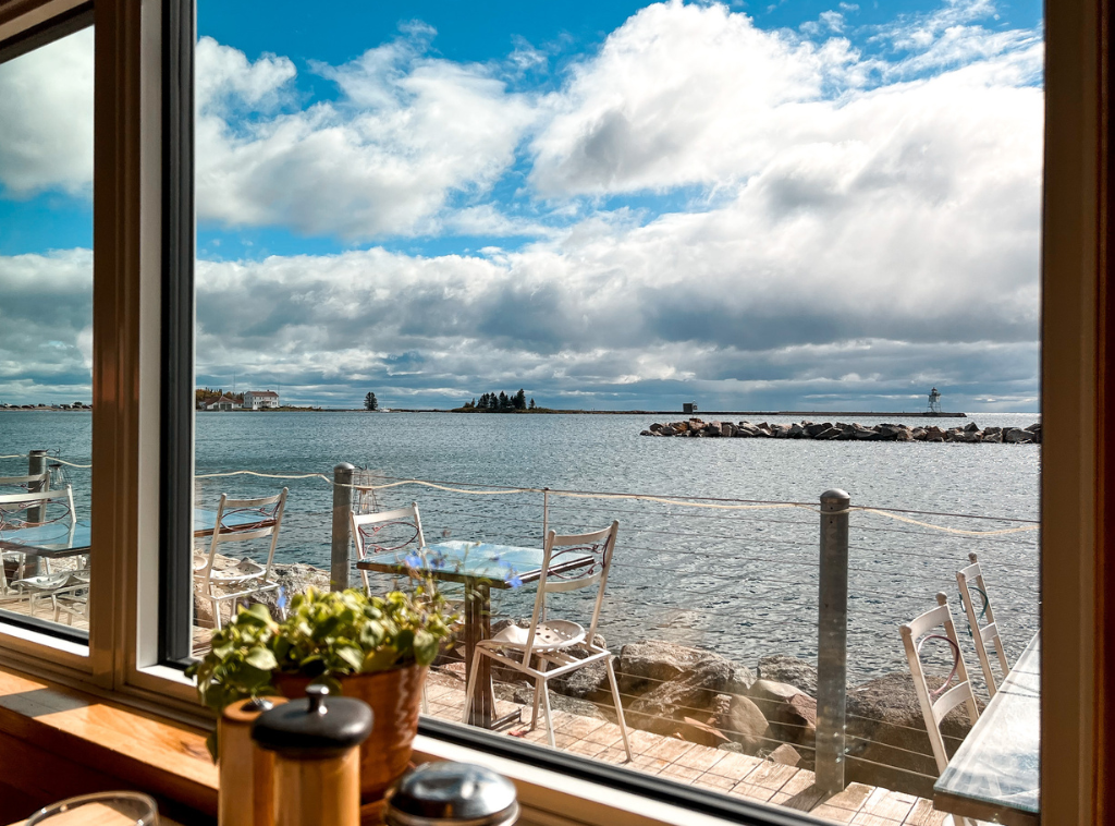 Harbor view from Angry Trout Cafe in Grand Marais on Minnesota’s North Shore