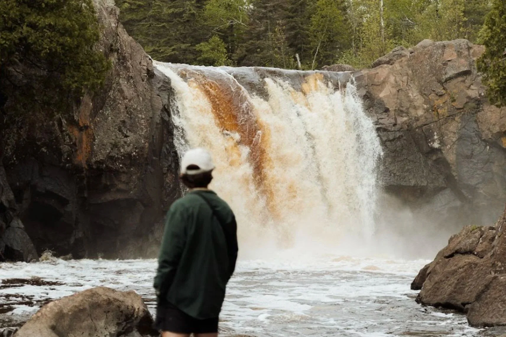 Spring waterfall season on Minnesota's North Shore in Tettegouche State Park