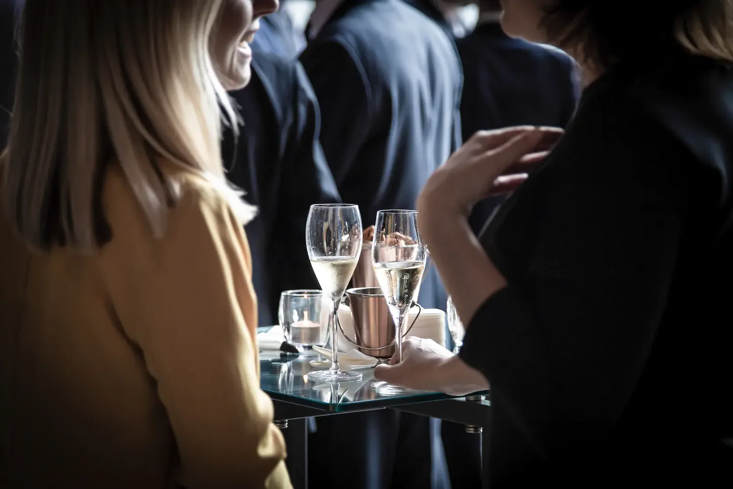 Detail of corporate reception in St Pancras Renaissance Hotel