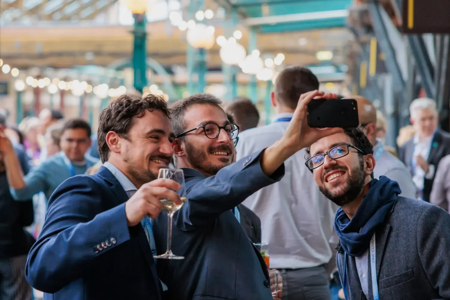 Delegates selfie moment at Tobacco Dock