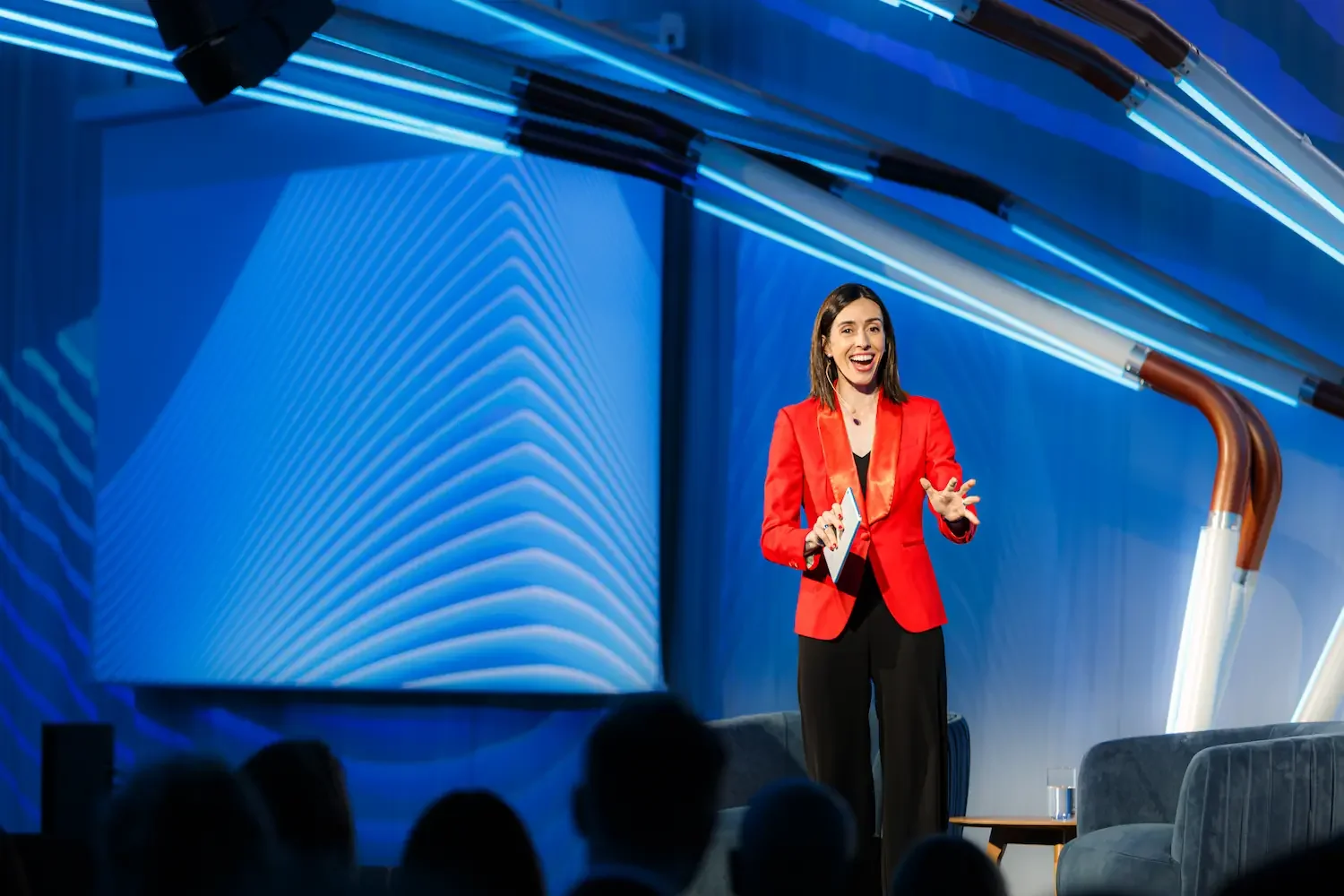 European forum host candid moment