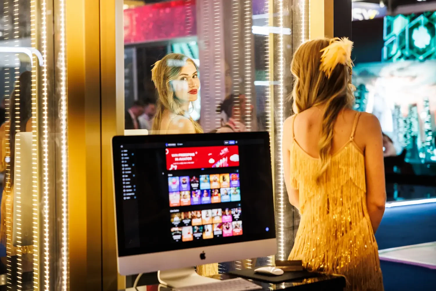 Branded exhibition activation with interactive digital display