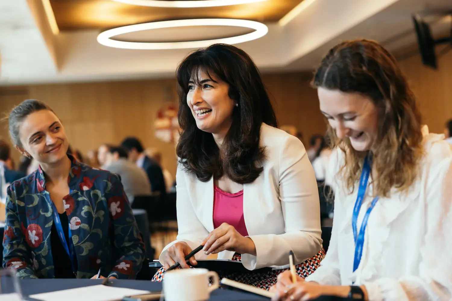 Networking moment during annual summit