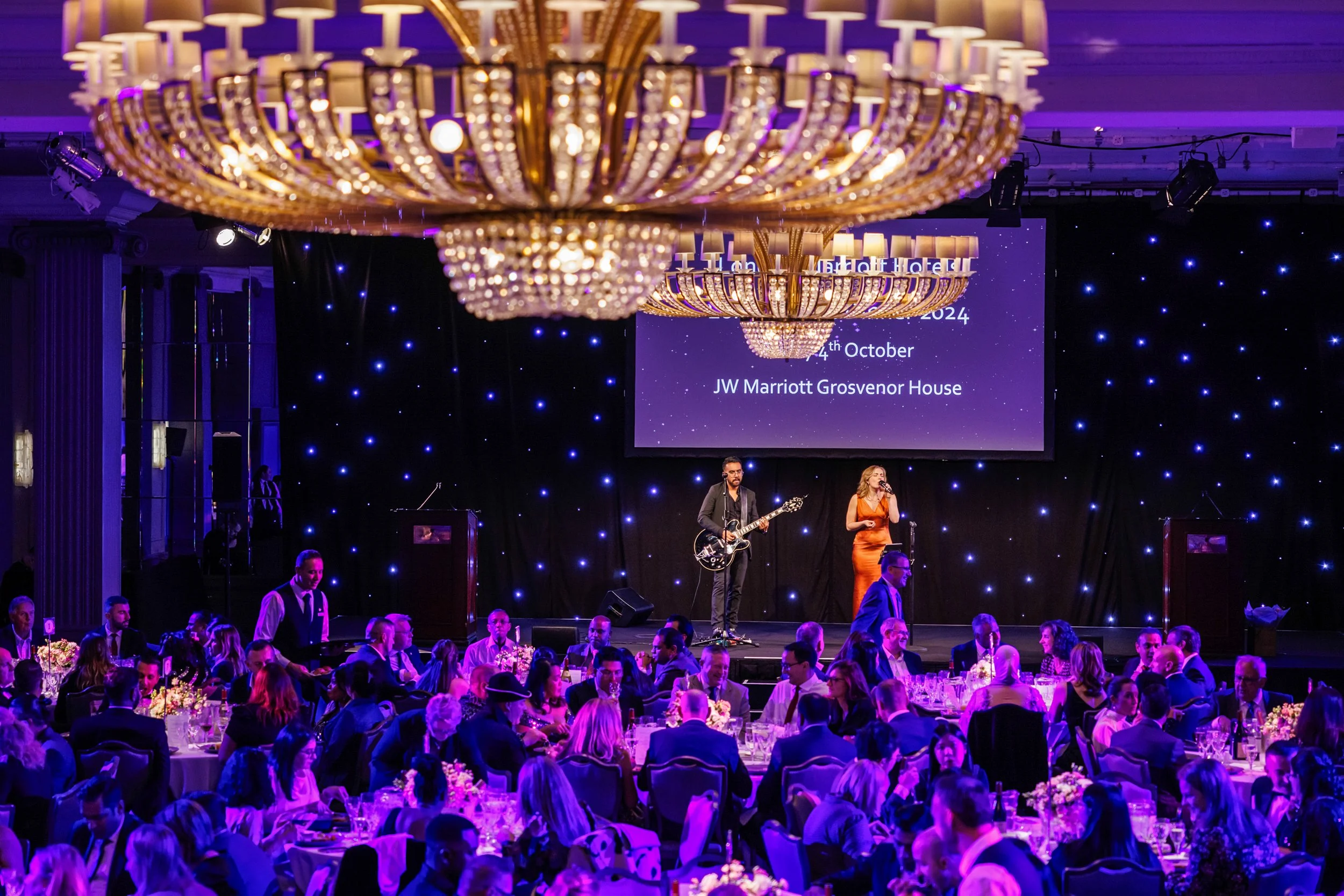 Marriott awards dinner with live entertainment at Grosvenor House