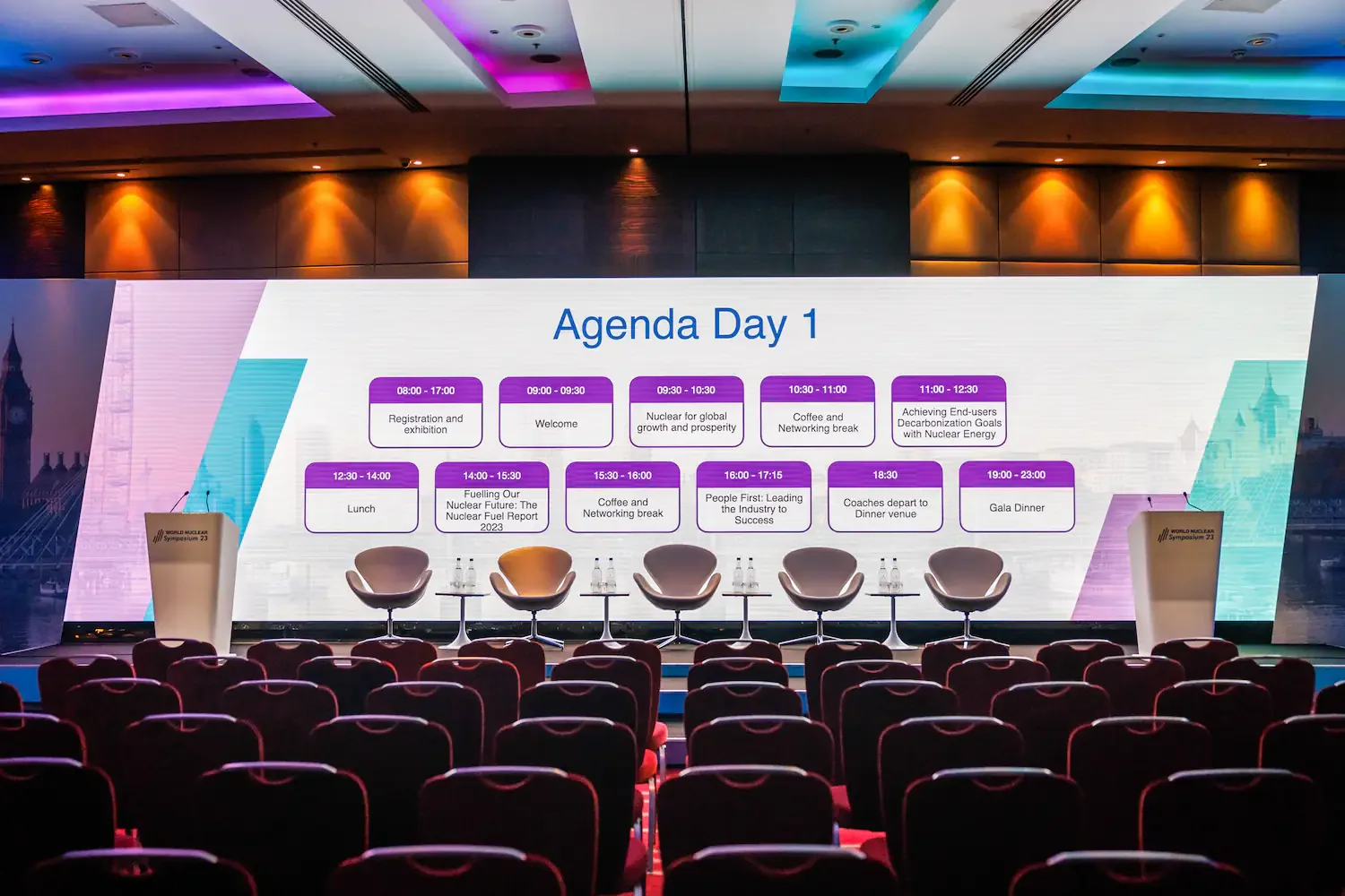 First day conference program at Park Plaza London Westminster Bridge