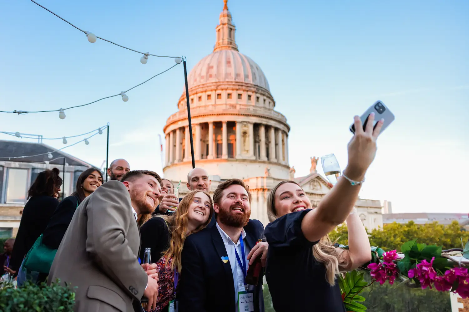 Corporate reception selfie time at Leonardo Royal London St Paul's