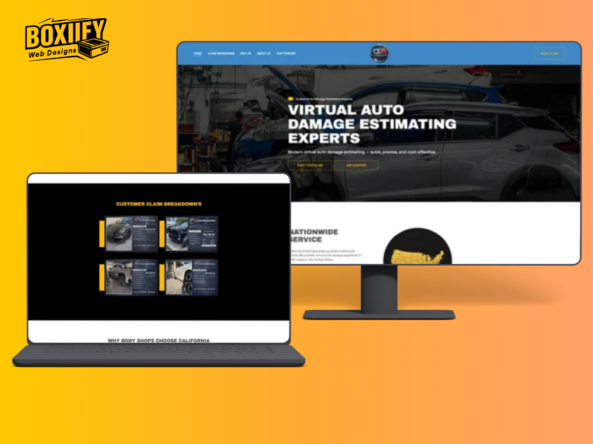 auto appraisal service web designer - boxify web designs