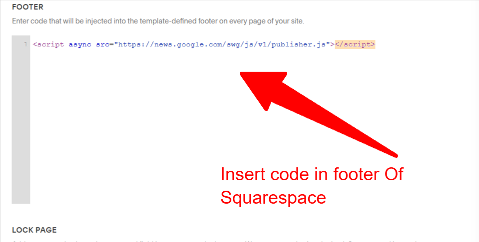 Insert Google preferred source async to the footer of your Squarespace website. This is a javascript code for publishers.