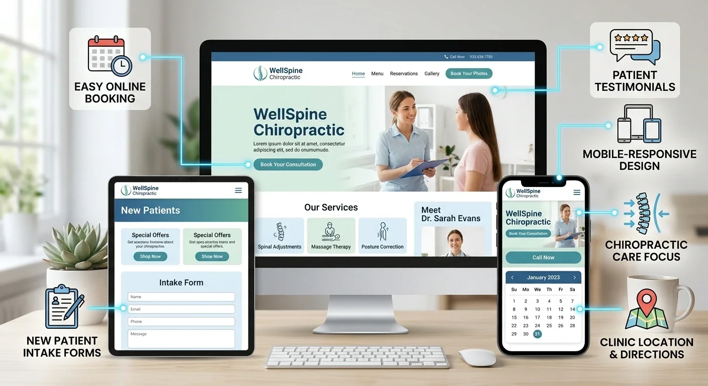 Chiropractor website design in Virginia