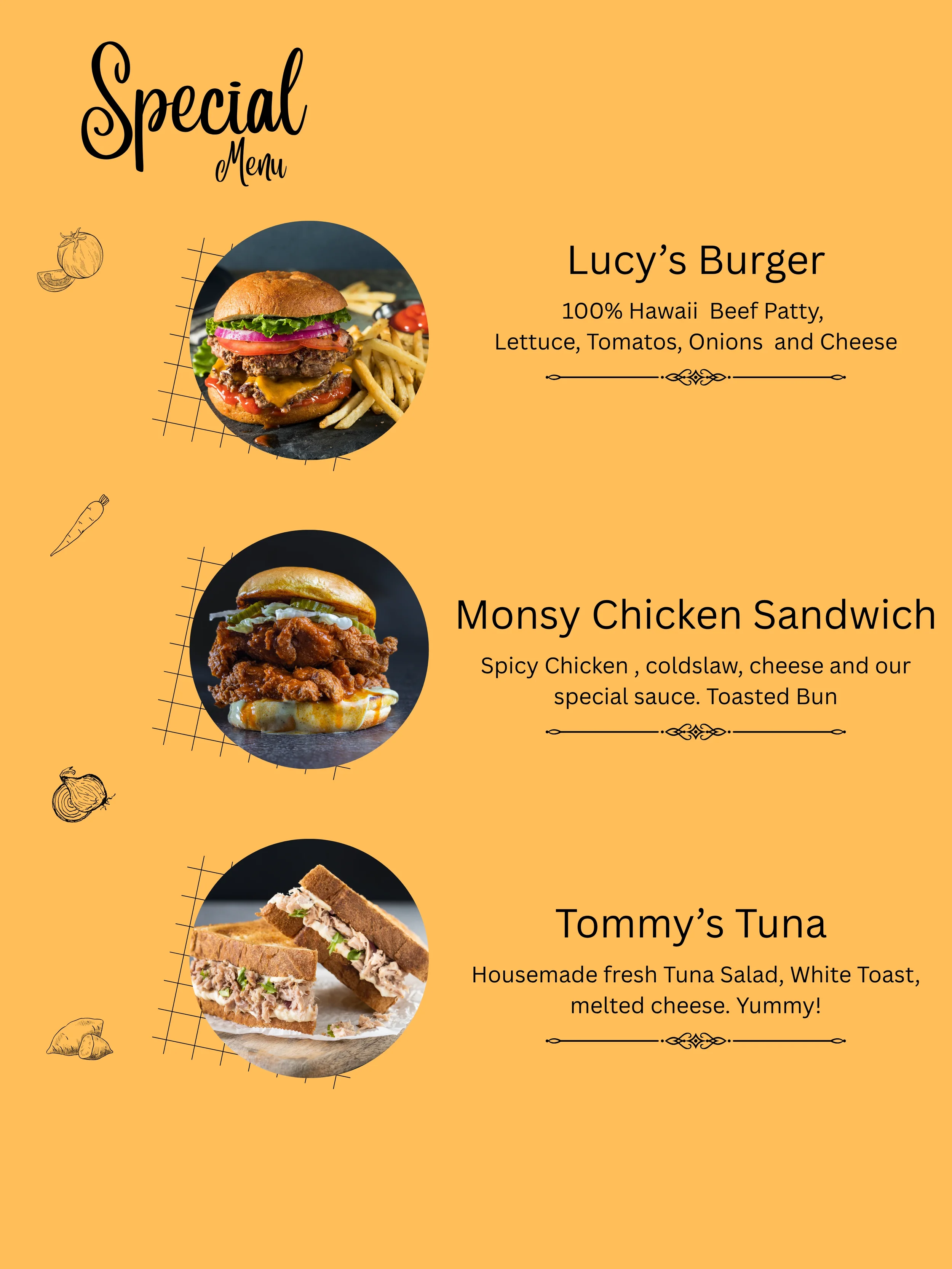Menu design for restaurants websites in Las Vegas, NV