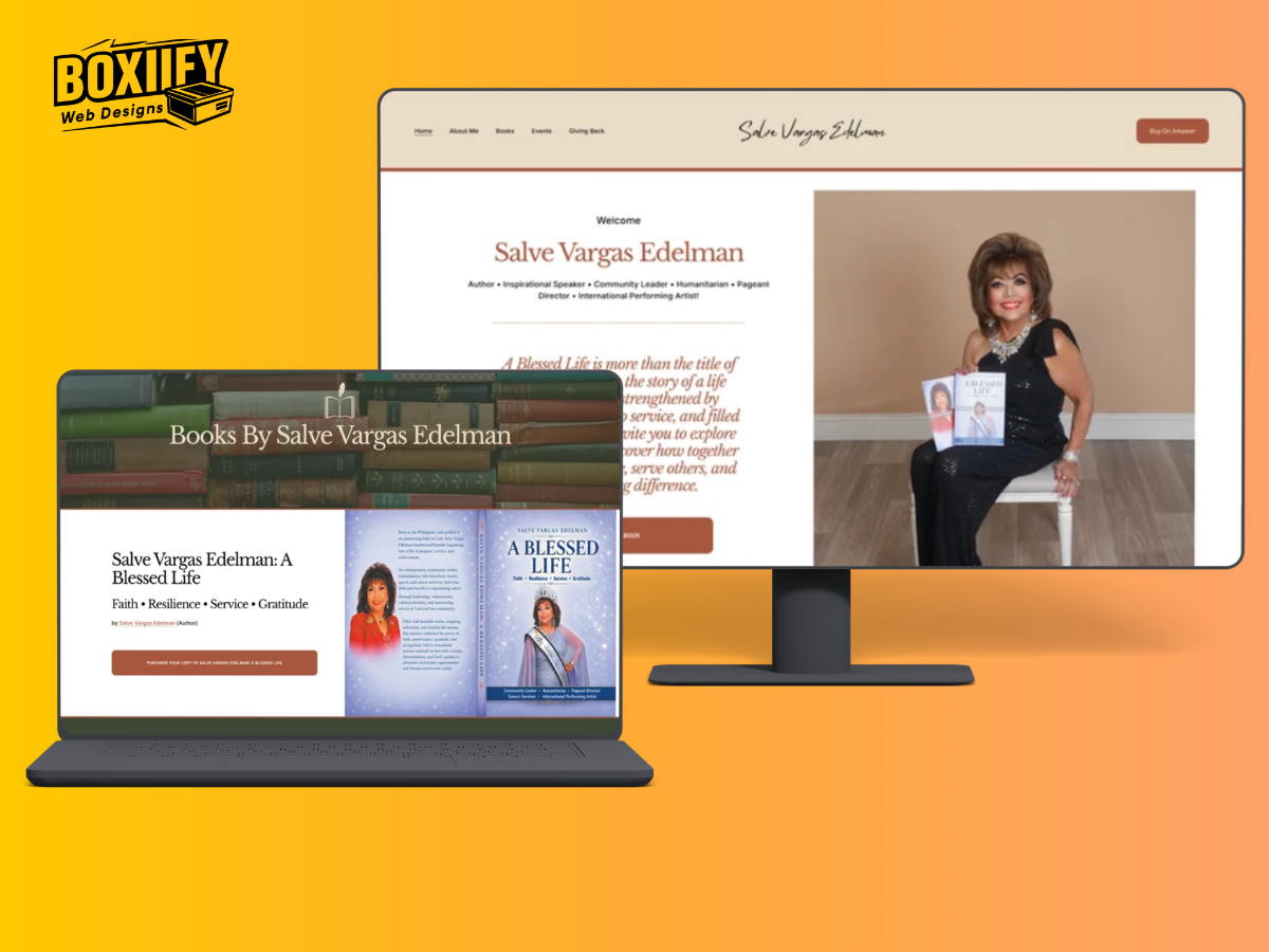 Author & Story website design - Squarespace Web designers - Boxify Web Designs